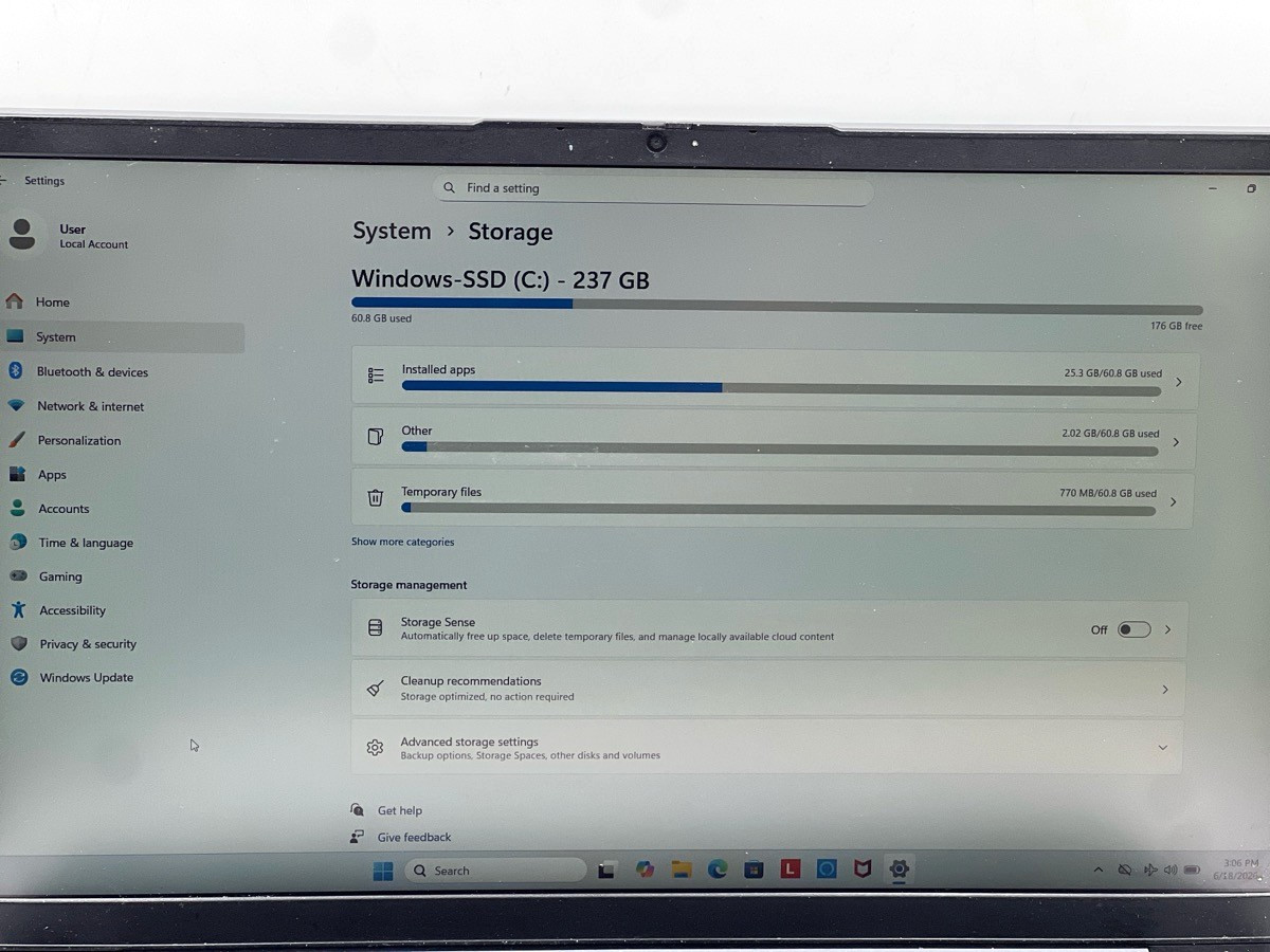 LENOVO IDEAPAD 3 I5-15ITL6 Laptop(12.GB Ram/238GB SSD/INTEL CORE I5- (EL1131170)