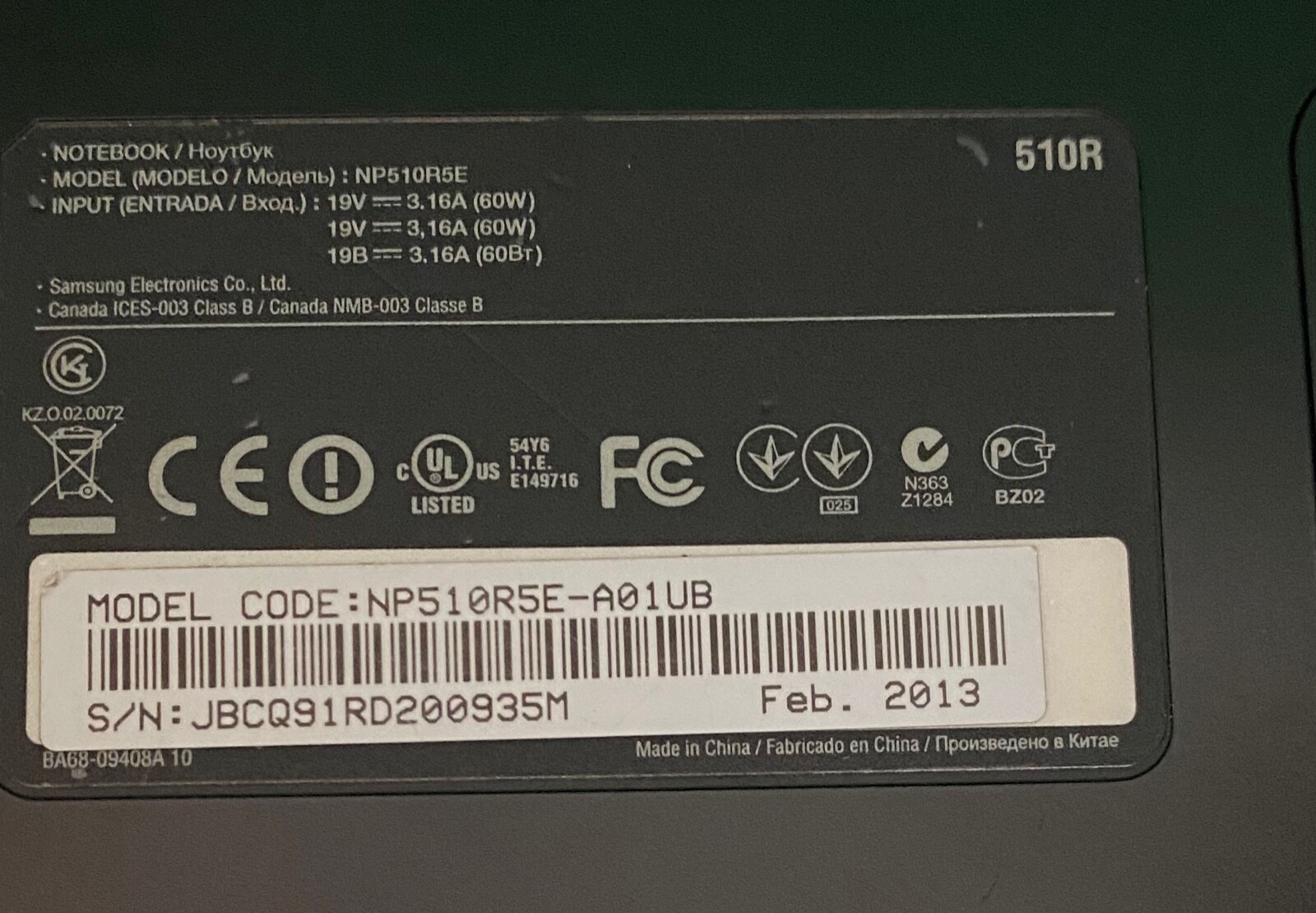 Samsung NP510R5E Laptop_Intel i5-3230M CPU @ 2.60 GHz_6GB RAM_1TB HDD_PLS READ!!