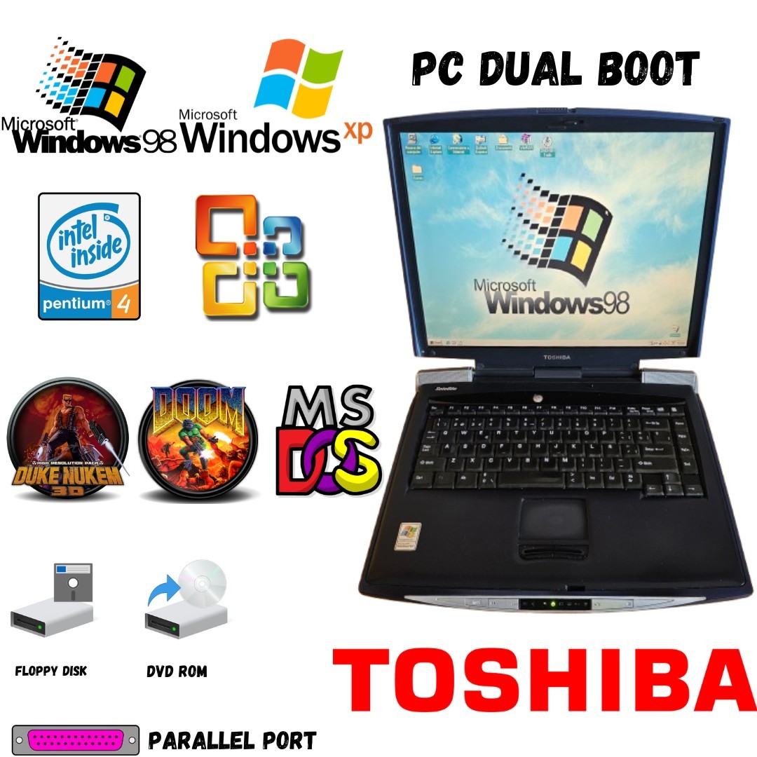 ToshibaS1900 Intel Pentium 4 Ati Radeon Windows 98/XP DualBoot PC