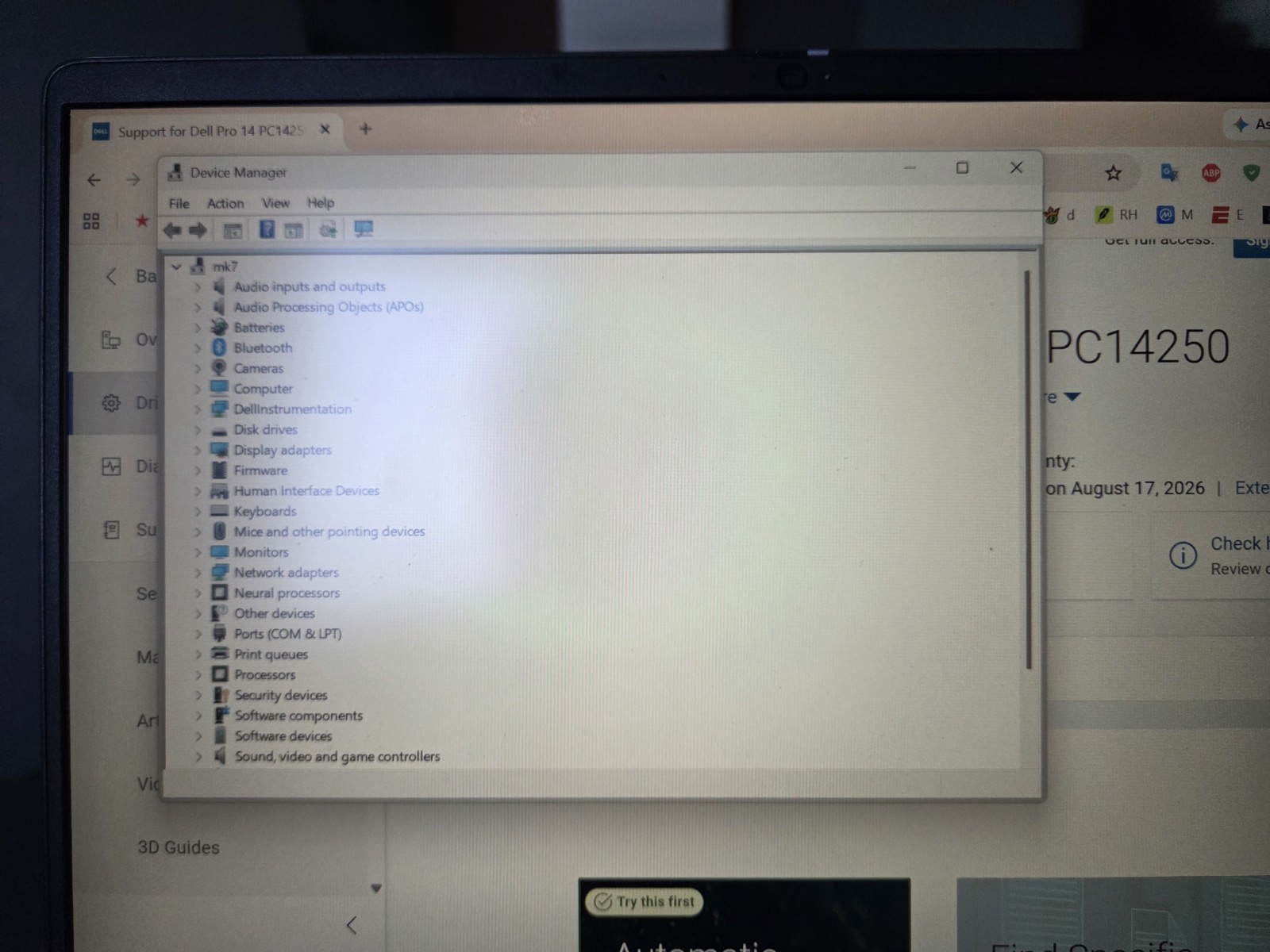 Dell Pro 14 PC14250 14″ FHD+,Core Ultra 7 250U, 63GB RAM, 1TB SSD ( USED )