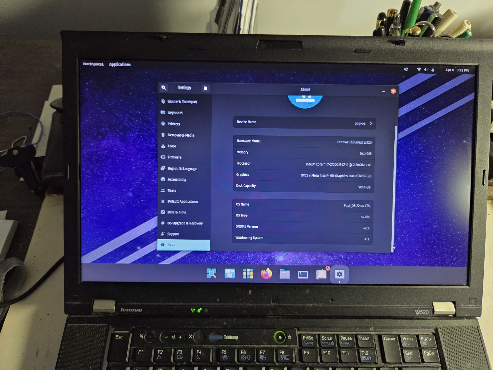 ThinkPad W520 Workstation | i7 Quad-Core | 16GB RAM | Classic Keyboard | Pop!_OS