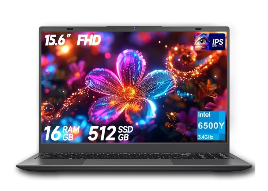 intel 15.6″ FHD IPS Laptop Intel 6500Y 16GB RAM 512GB SSD Gray Windows 11