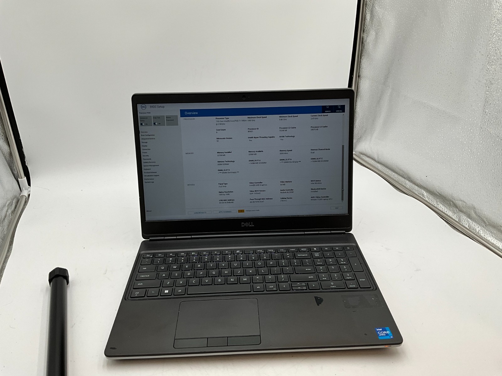 DELL Precision 7560 i7-11850H 2.5g 32GB 1TB T1200 15.6″ Win 11 LAPTOP G69D2J3