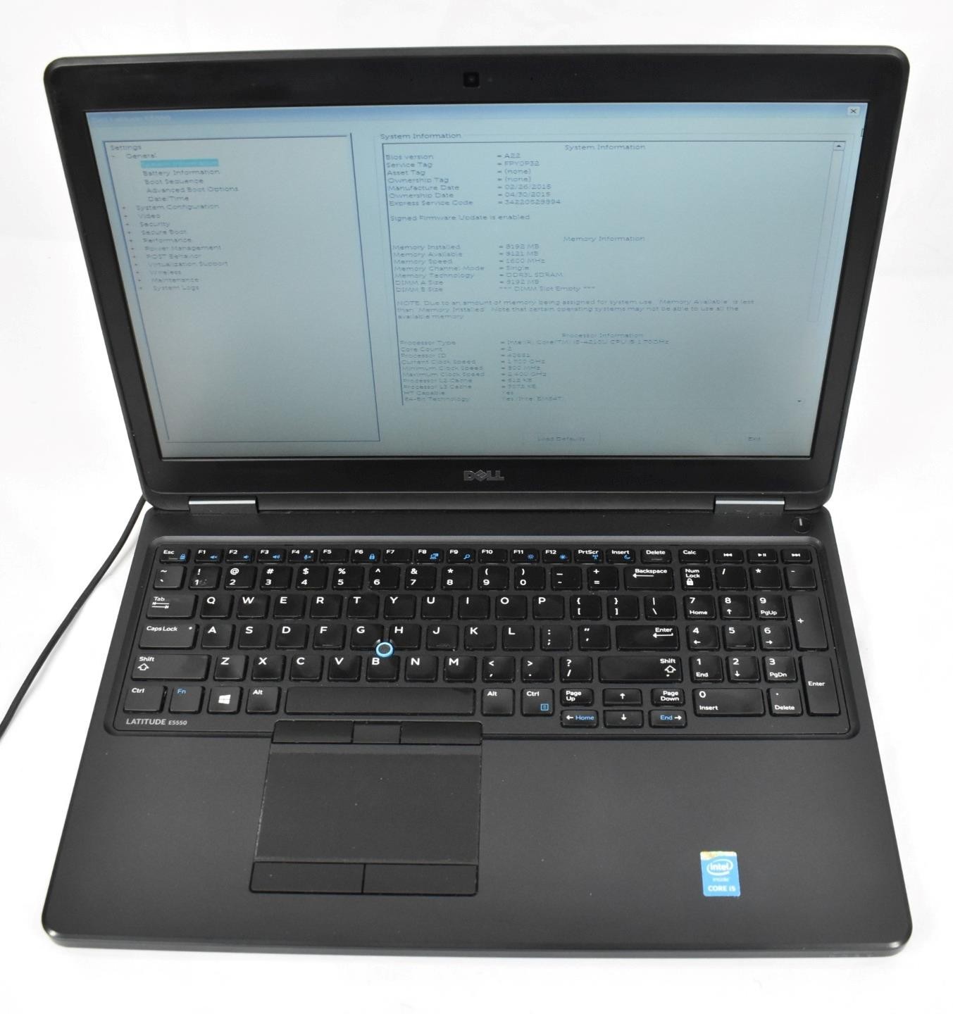 Dell Latitude E5550 Laptop i5-4210U 1.7GHz 8GB 250GB SSD No OS 15.6″ *See Detail