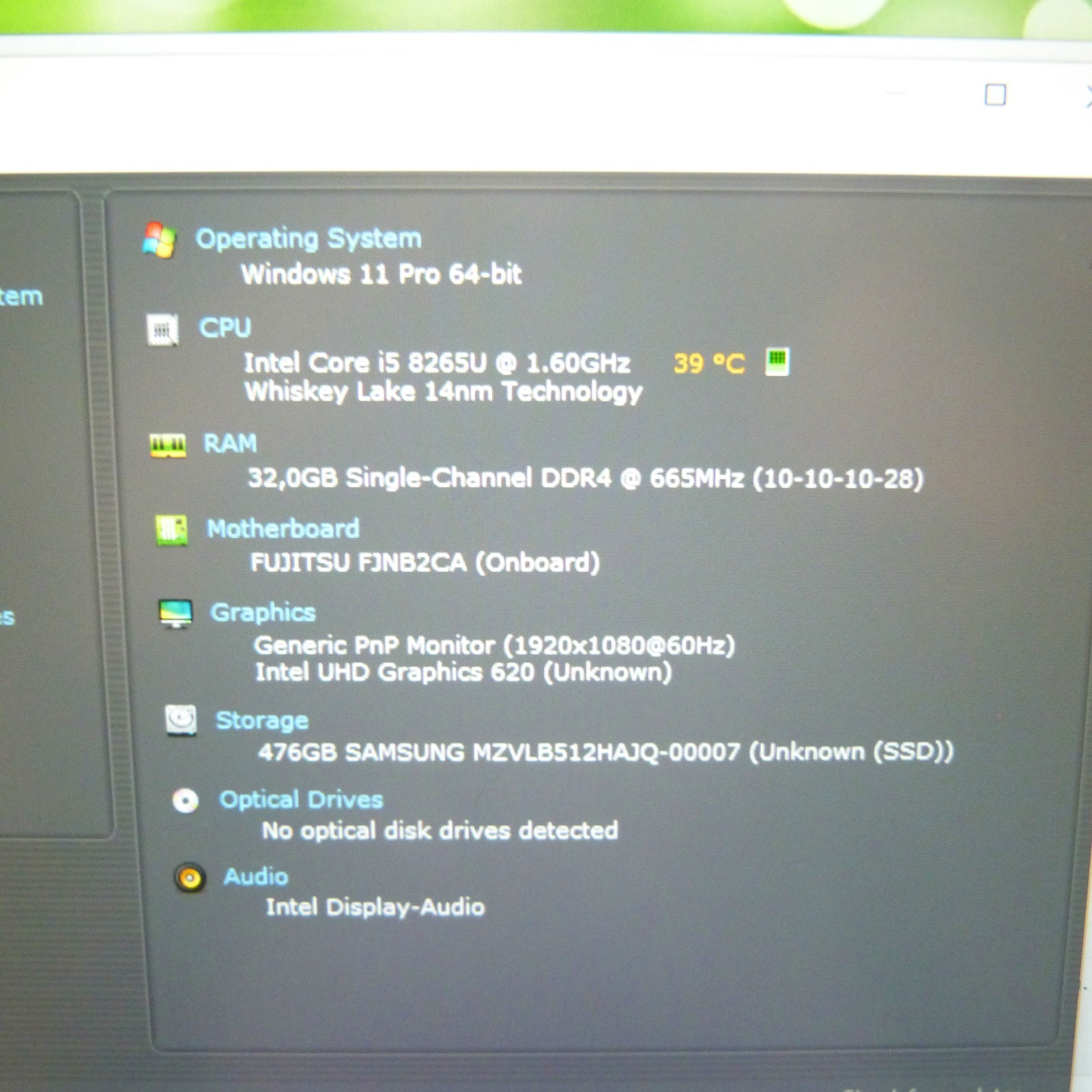 Fujitsu E549 14″ FULLHD l 16GB RAM NEW l SSD Windows 11 l HDMI USBC 8Gen i5