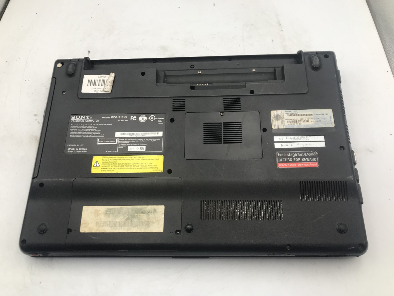 SONY VAIO VPCE547GM – FOR PARTS/REPAIR – INTEL I5 2410M – NO RAM – READ DESC -BB