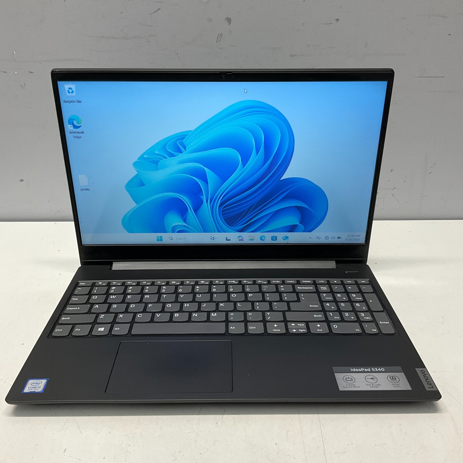 Lenovo IdeaPad S340-15IWL 15″ Core i3-8145U 2.10GHz 8GB RAM 128GB SSD Windows 11