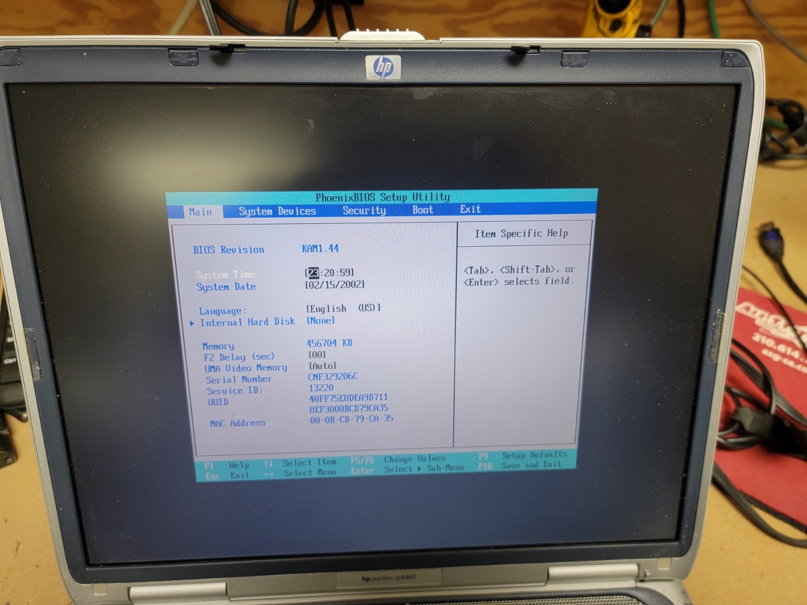 HP Pavilion ZE4400 AMD Athlon XP-M 2400+ 512MB NO Hard Drive or Battery