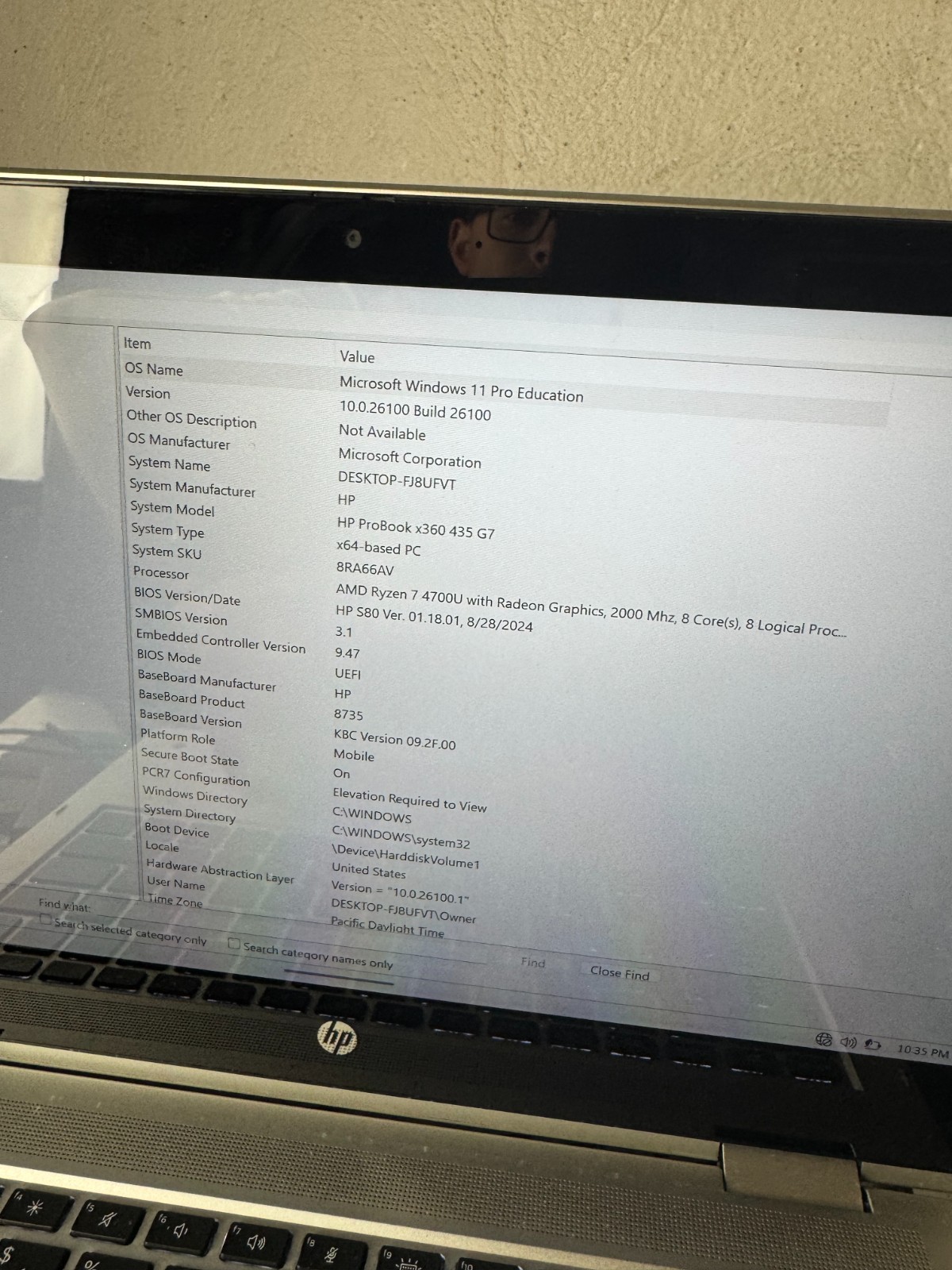HP ProBook x360 435 G7 AMD Ryzen 7 4700U 256GB SSD 8GB RAM 2.00GHz Laptop #5191