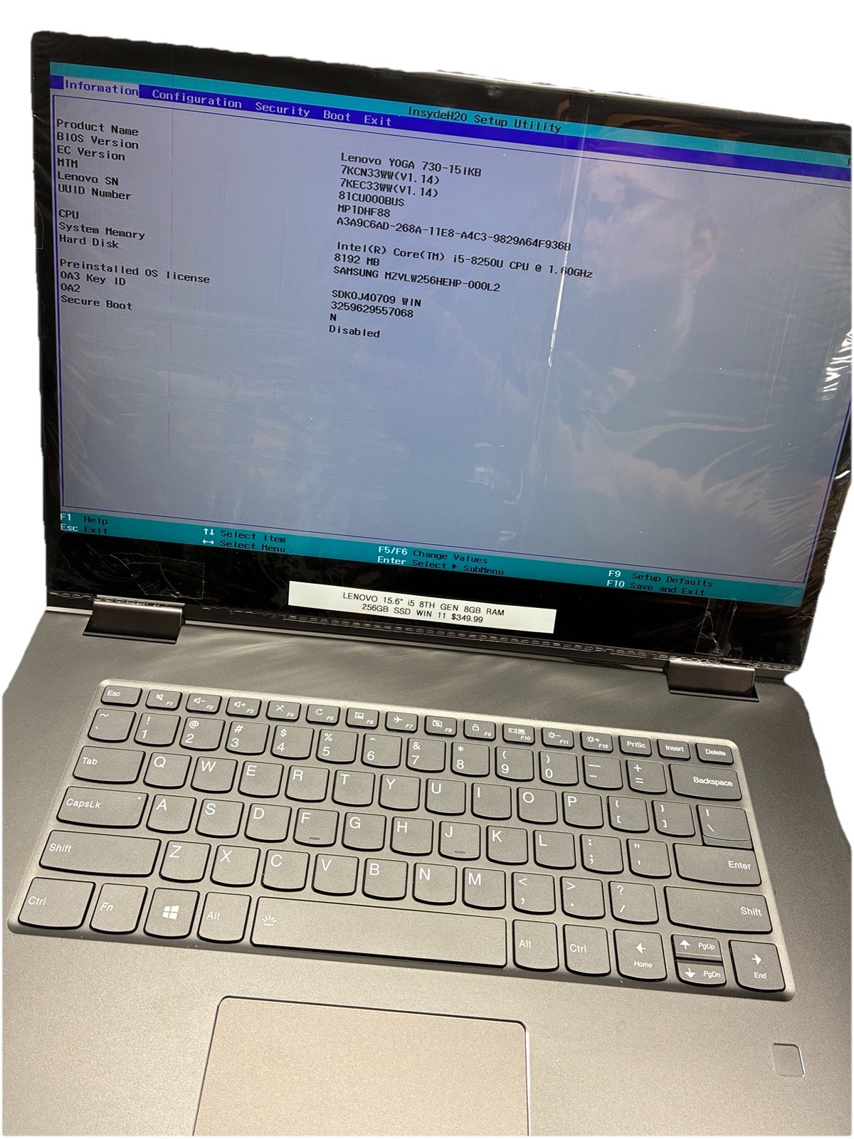 Lenovo Yoga 730-15IKB 15″ 2in1 Touchscreen Intel i5 8th gen 1.60GHZ 8GB Ram READ