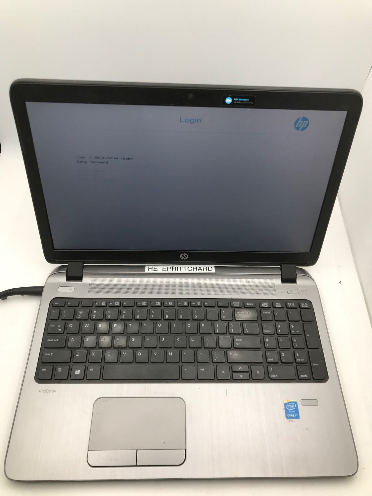 HP ProBook 450 G2 15″ Laptop Intel Core i7 4th Gen -Bad Display/BIOS Locked- MZ