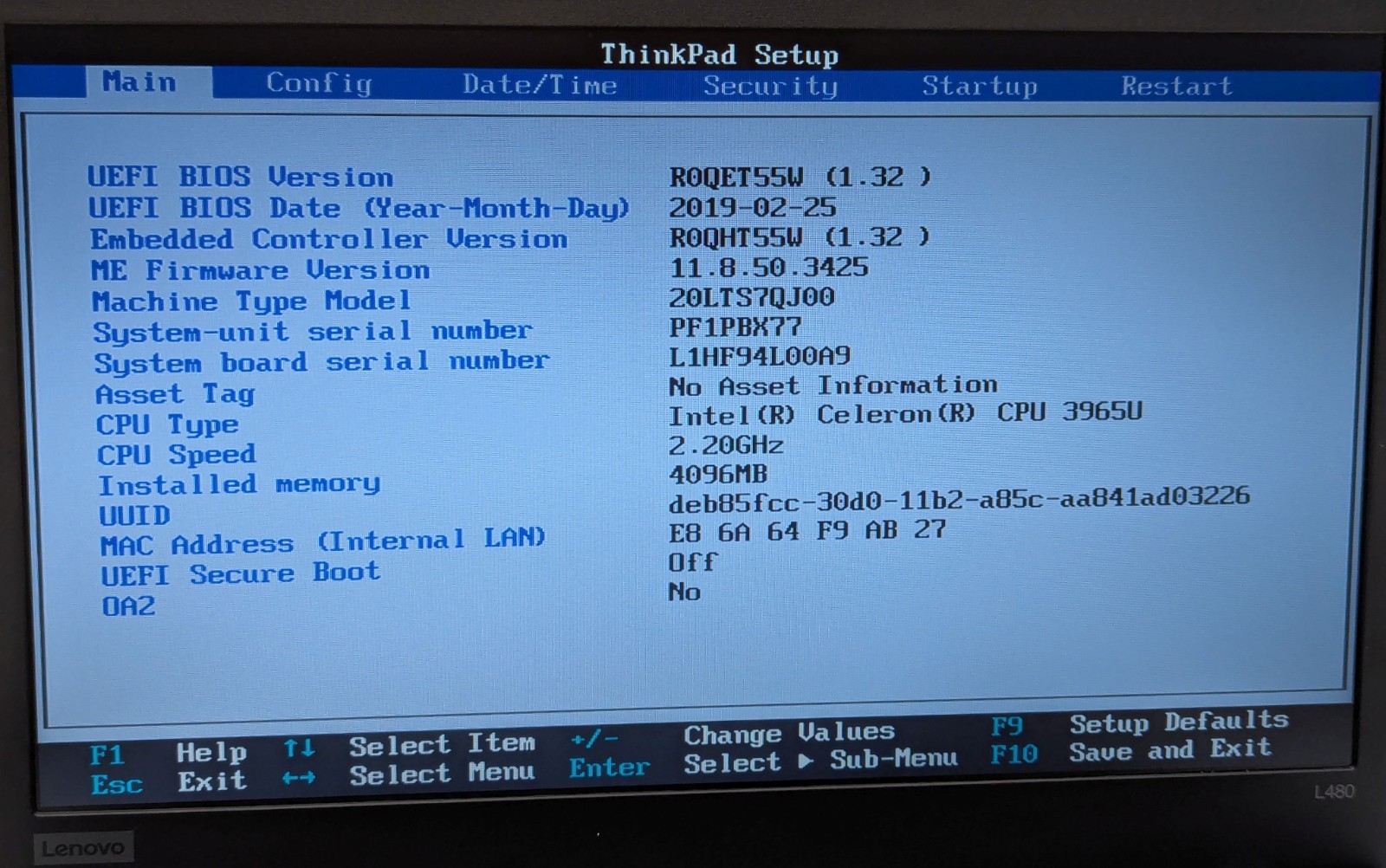 Lot of 2 Lenovo ThinkPad L480 14″ Laptop Celeron 3965U 2.20GHz 4GB *BAD KEYBOARD