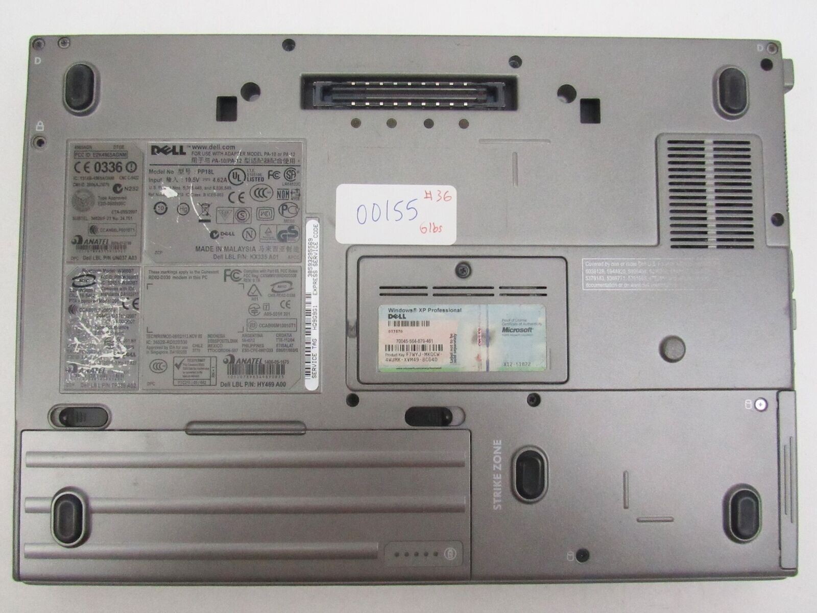 Dell Latitude D620/D630 Laptop Windows XP pro SP3 WiFi Serial port DVD/CD