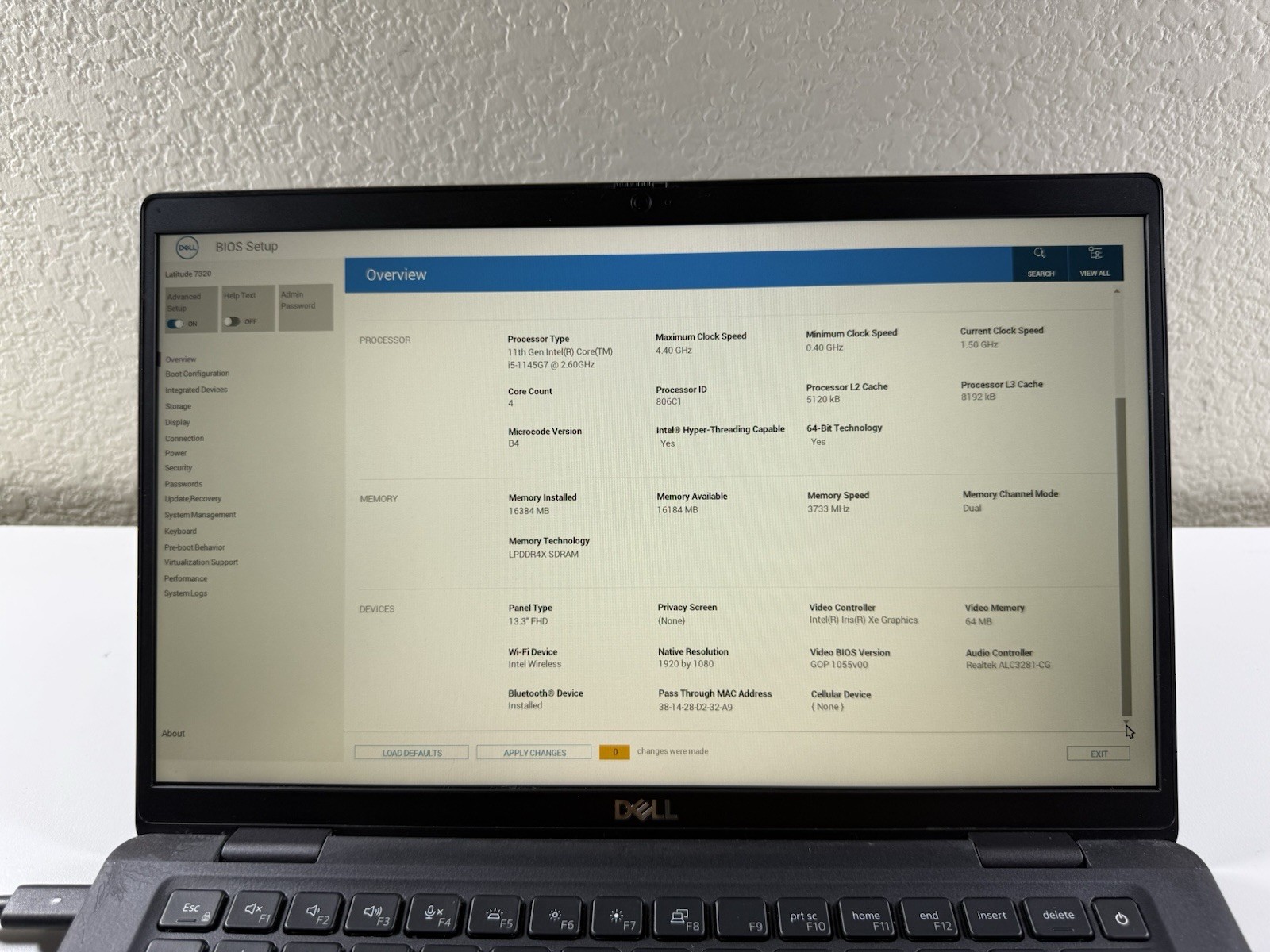 Dell Latitude 7320 13.3″ Touch, i5 11th Gen, 16GB RAM, No SSD/OS NO BATTERY