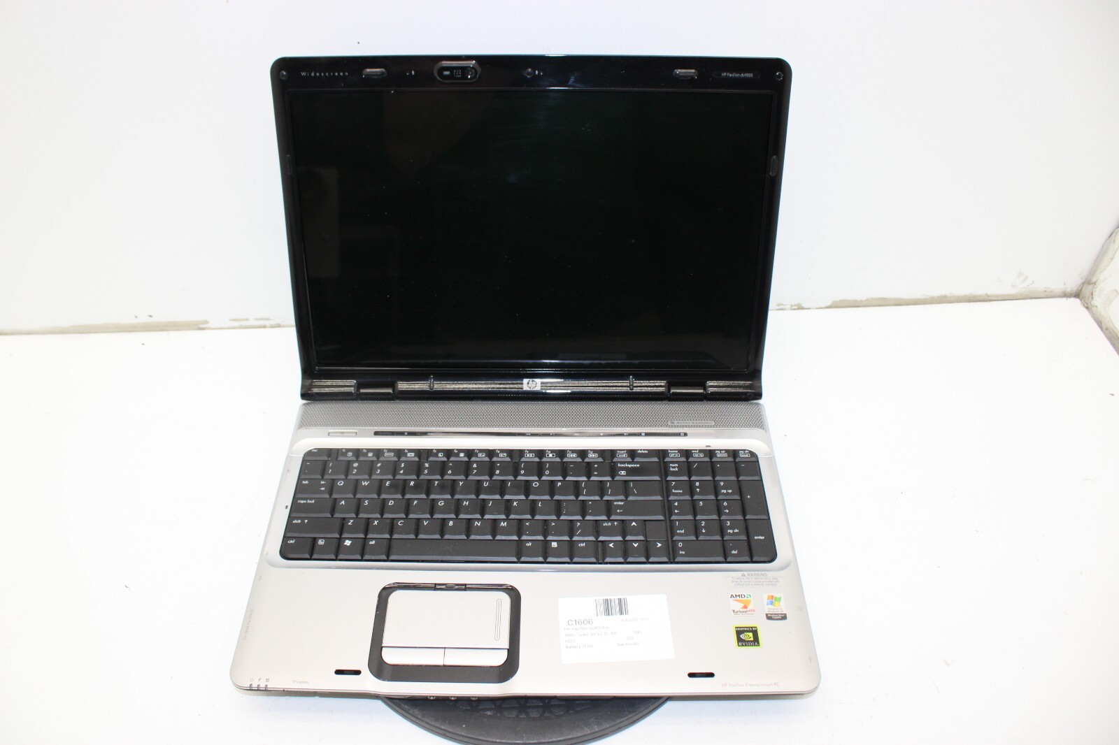 HP Pavilion dv9010us Laptop AMD Turion 64 x2 3GB Ram No HDD or Battery