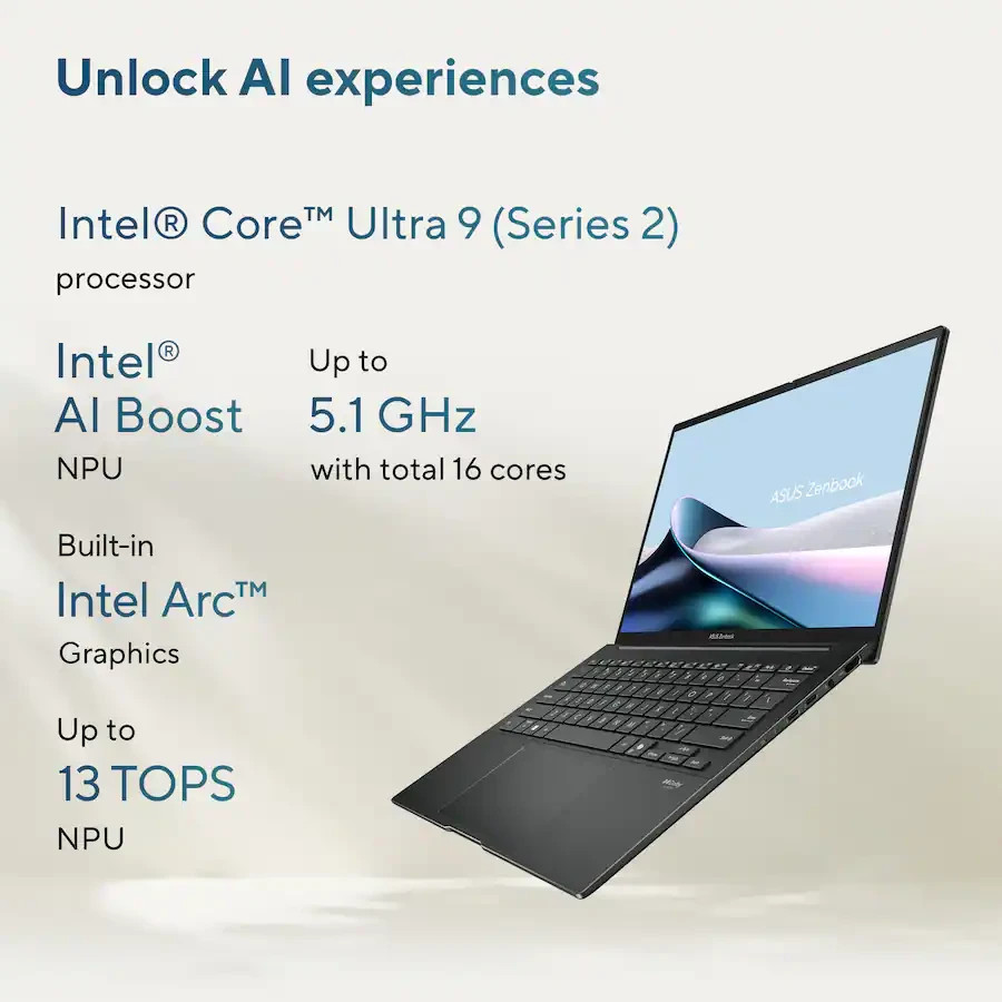ASUS Zenbook 14 UX3405 14″ OLED Touch 2K Laptop Intel Core Ultra 9 285H 32GB 1TB