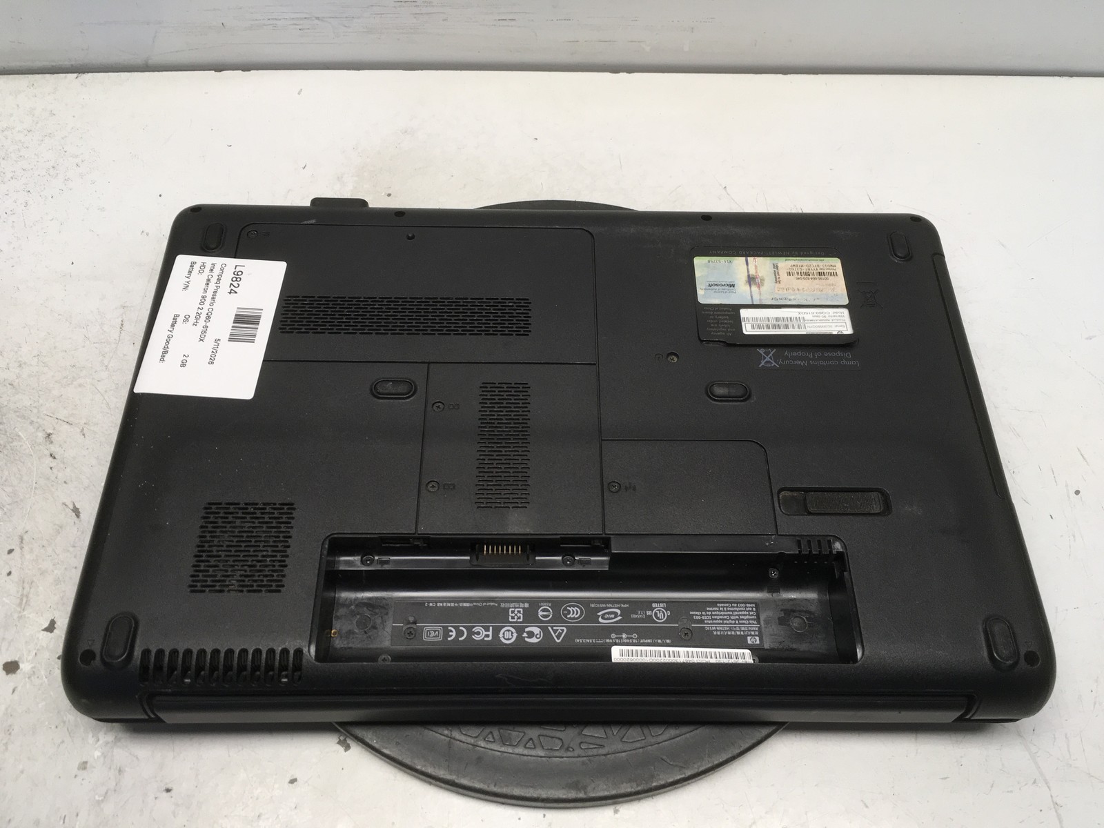 Compaq Presario CQ60-615DX Intel Celeron 900 2.2GHz 2 GB NO HDD No Batt