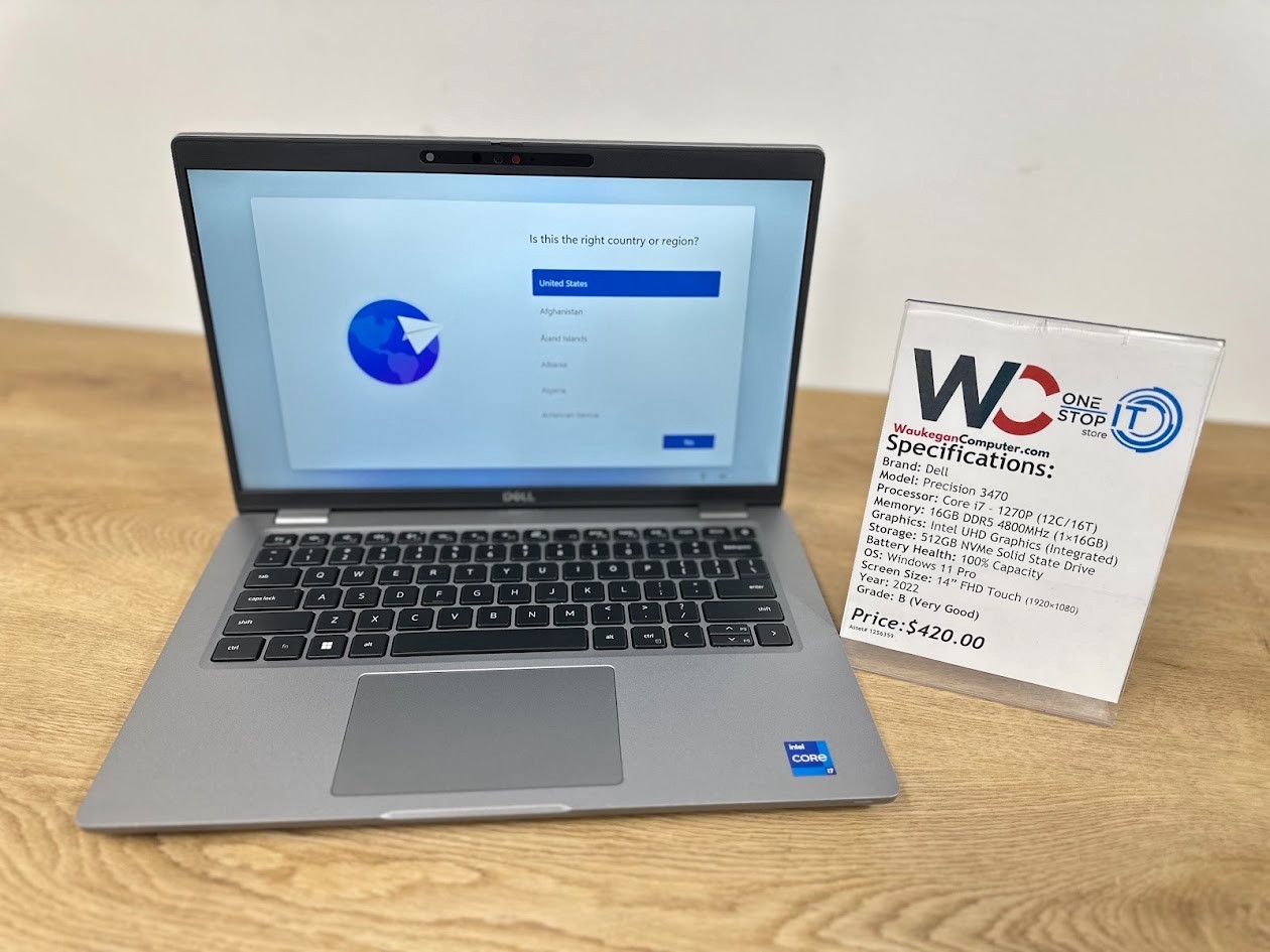 Dell Precision 3470, Core i7 1270P, 16GB DDR5, UHD Graphics, 512GB SSD, 2022