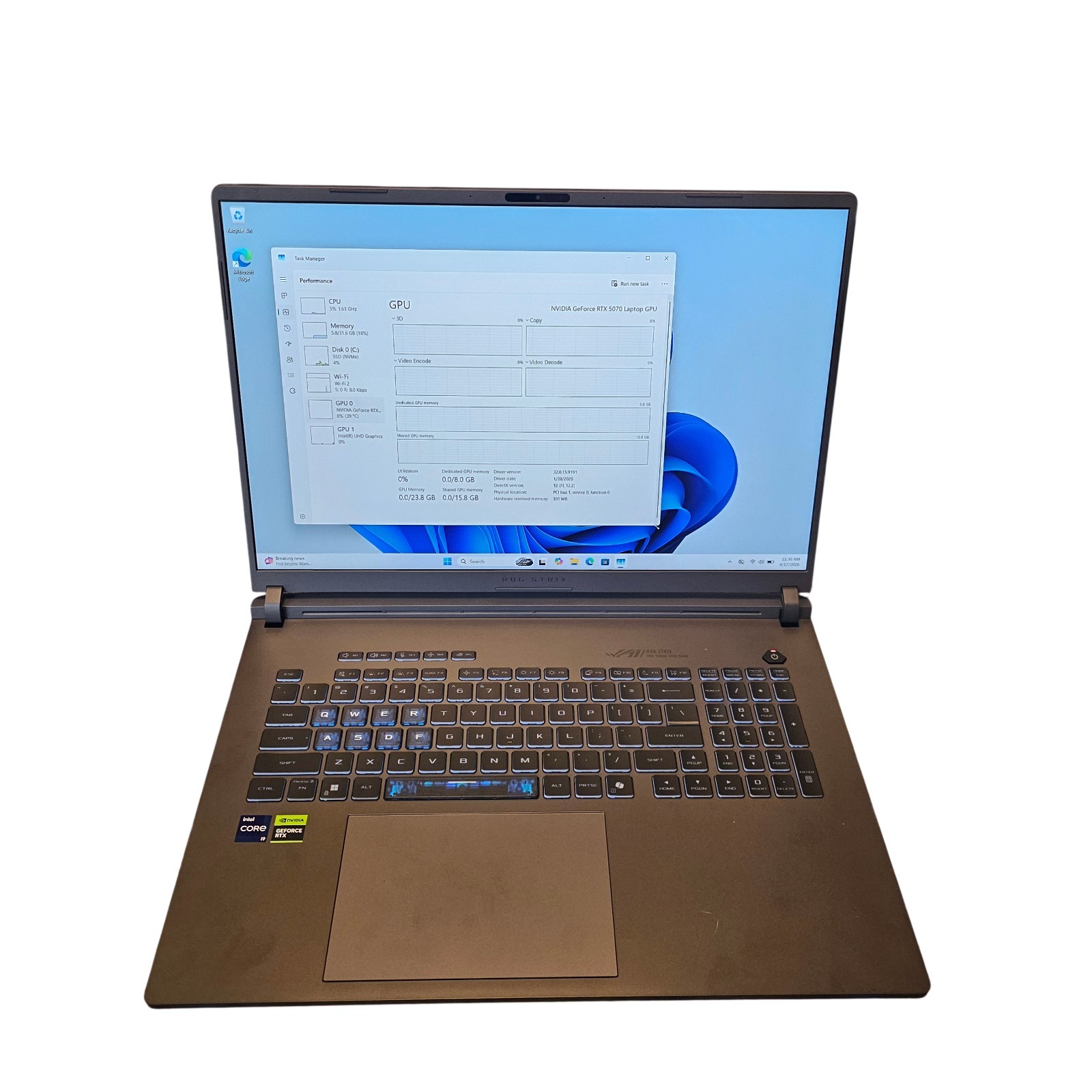 ASUS ROG Strix G18 18″ Gaming Laptop – Core i9 – RTX 5070 – 32GB RAM – 1TB SSD