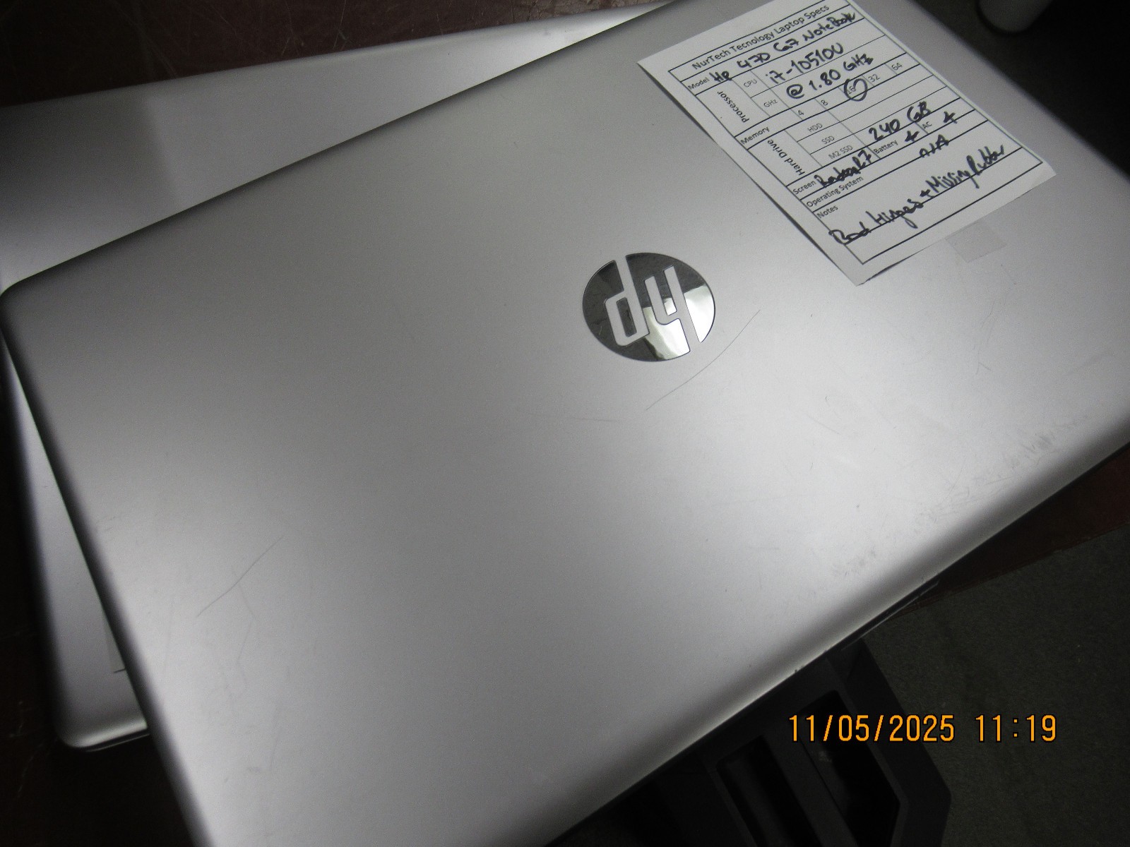 HP 470 G7 NoteBook i7-10510U 1.80GHz 16GB 240GB M2SSD Radeon R7 Laptop +AC[NO OS
