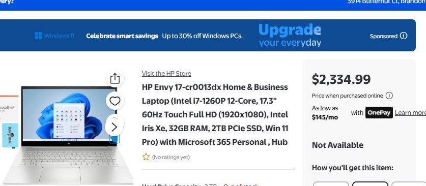 HP ENVY 17-CR Series Touch+32GB+2TB SSD+i7-12th Gen@4.7GHz+IRIS-XE GPU+OMEN+F/S!
