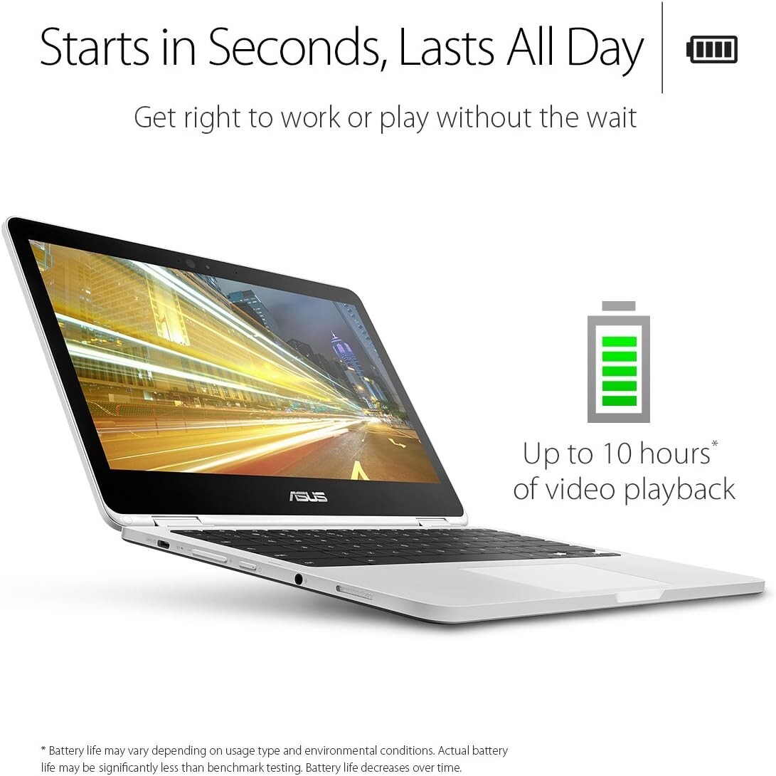 ASUS Chromebook Flip C302CA-DH54 12.5″ (64GB eMMC, Intel Core m5 6th Gen.,…