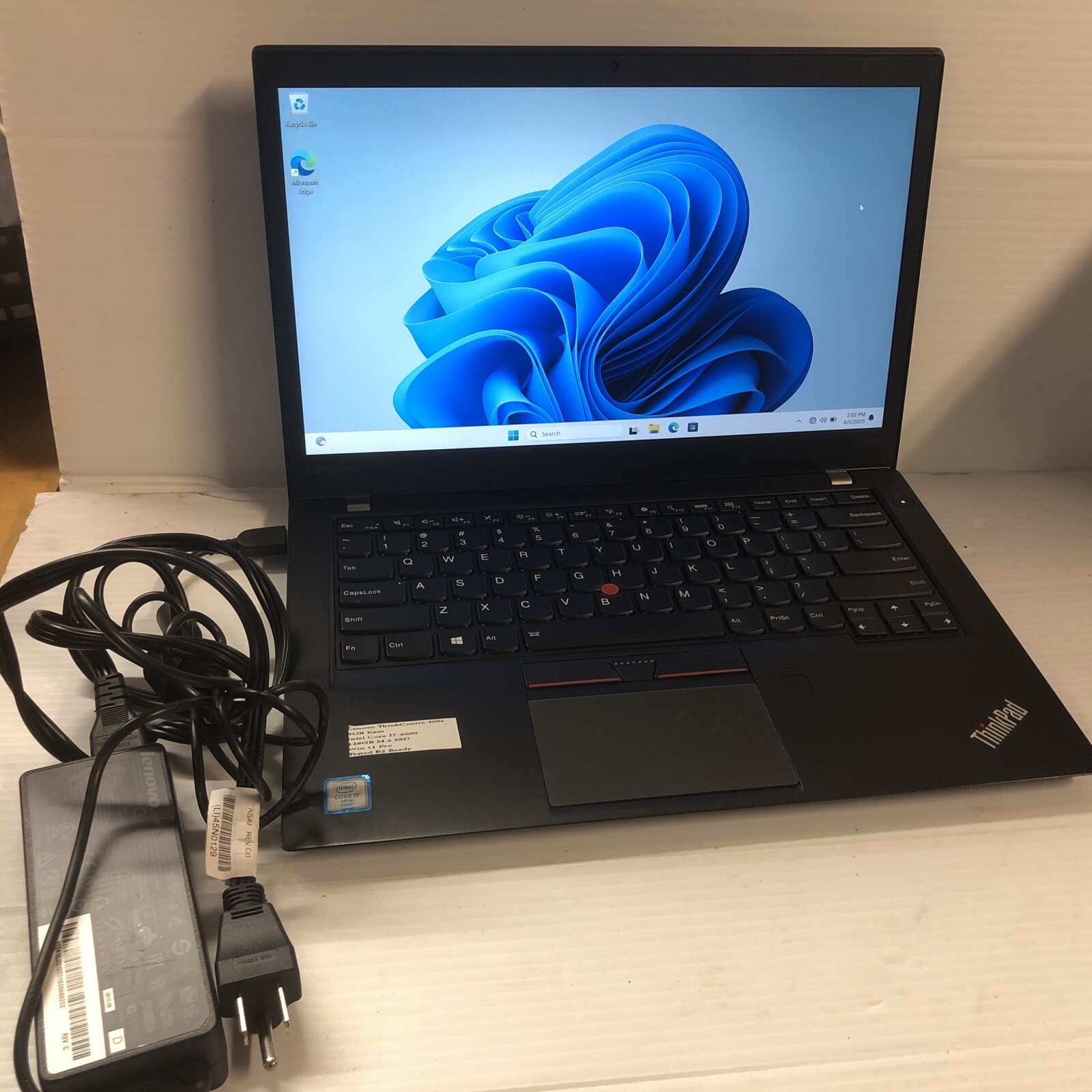 Lenovo ThinkPad T460s 14″ Laptop Computer Core i7 8GB RAM 128GB SSD Windows 11