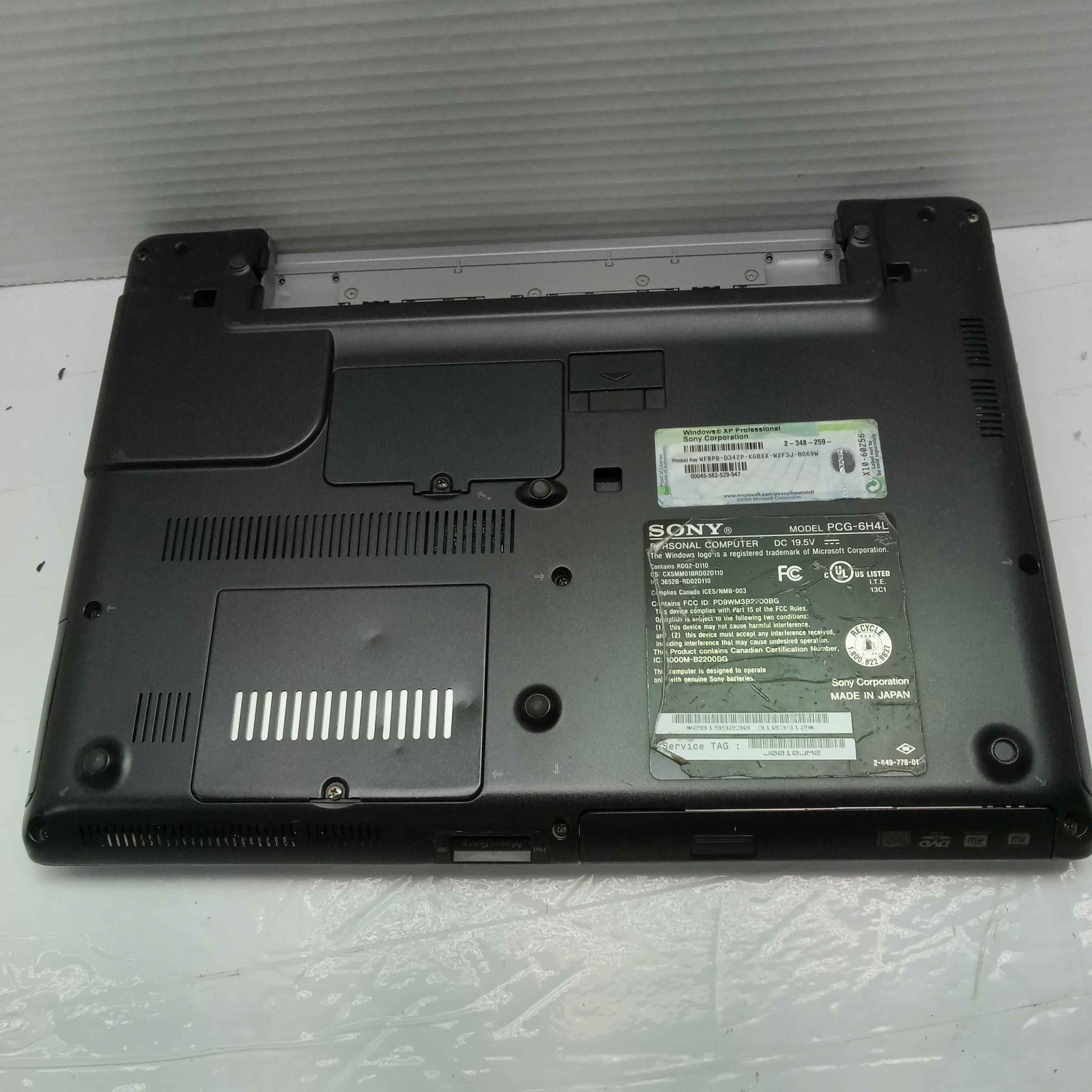 Sony VAIO PCG-6H4L Windows XP Laptop Pentium M 1.86GHz 512MB RAM No Battery ^