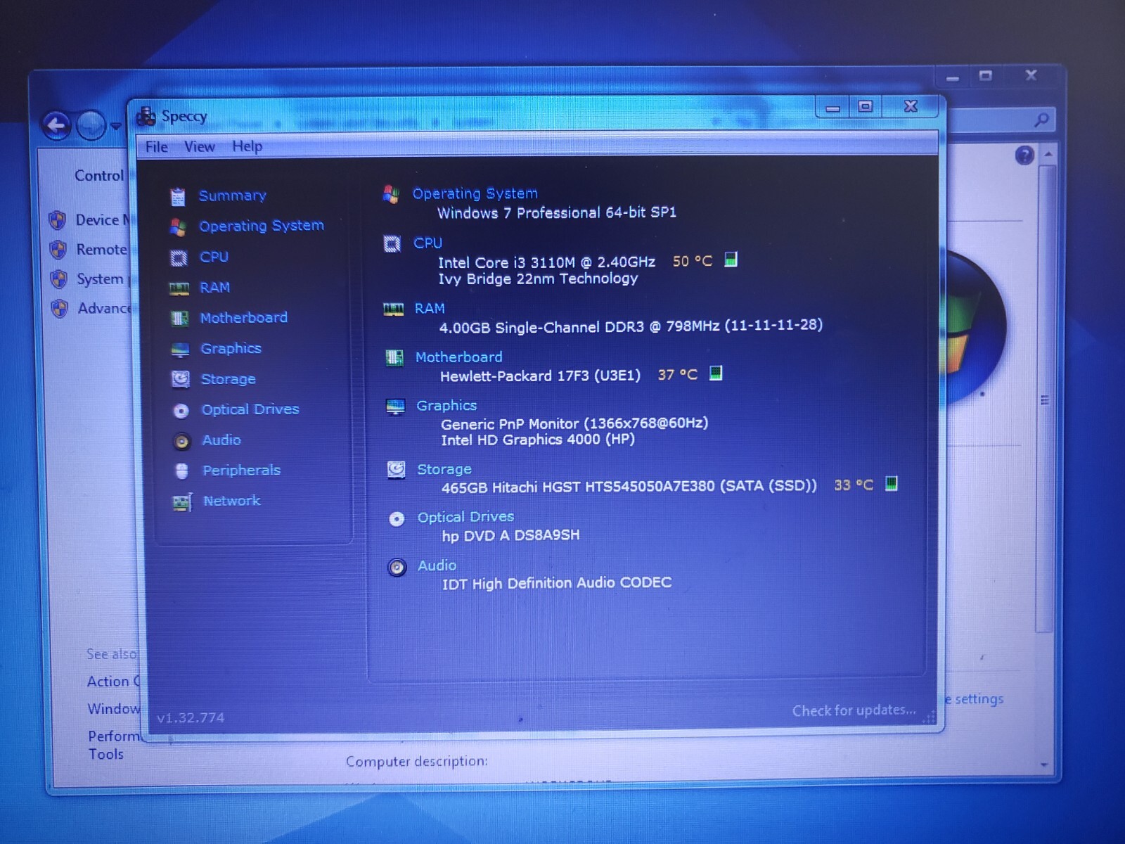 HP ProBook 4440s i3-3110M 2.40GHZ, 4GB RAM, 500GB HDD Windows 7 Pro PLEASE READ
