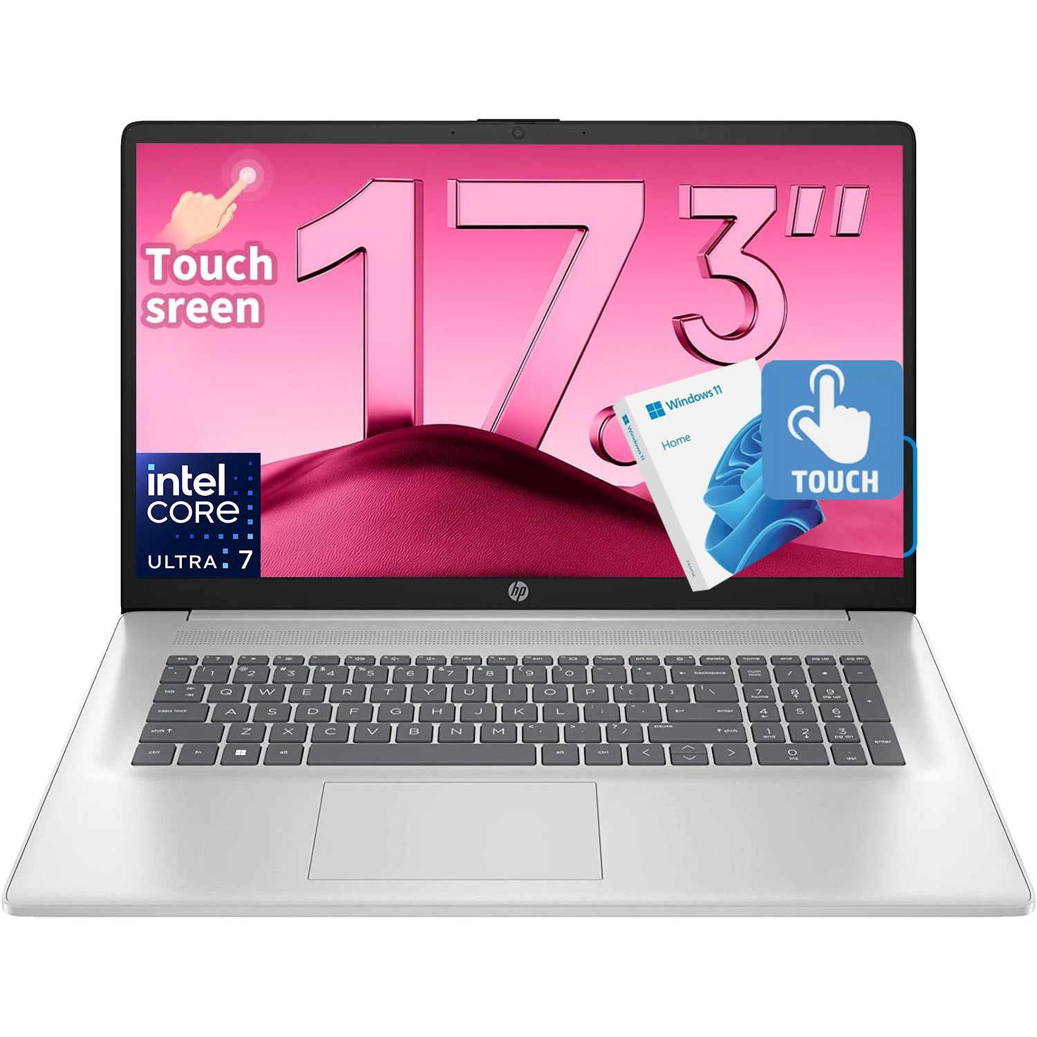 2025 HP 17.3″ Touch Laptop,Intel Core Ultra 7 255U UpTo 64GB RAM 4TSSD