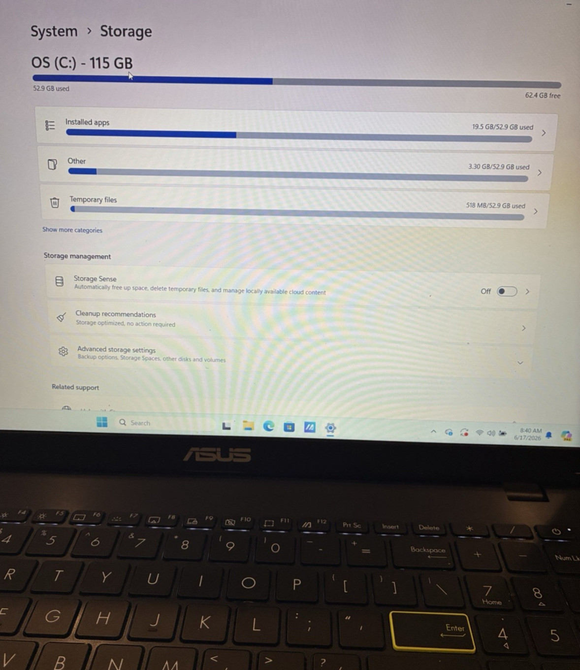 Asus VivoBook E510MAB_L510MA 15.6″ 4 GB RAM 128GB