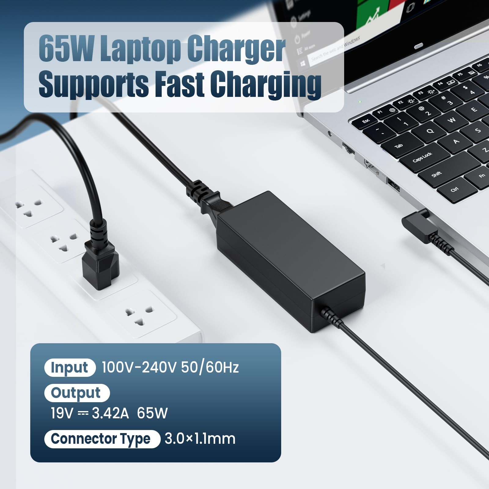 Acer Laptop Charger 65W/45W for Aspire S7 S5 S3 R13 R15 Iconia W700