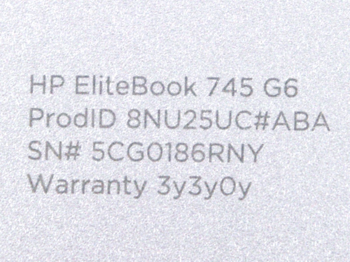 HP Elitebook 745 G6 AMD R5 PRO 3500U w/ Win 10 Pro