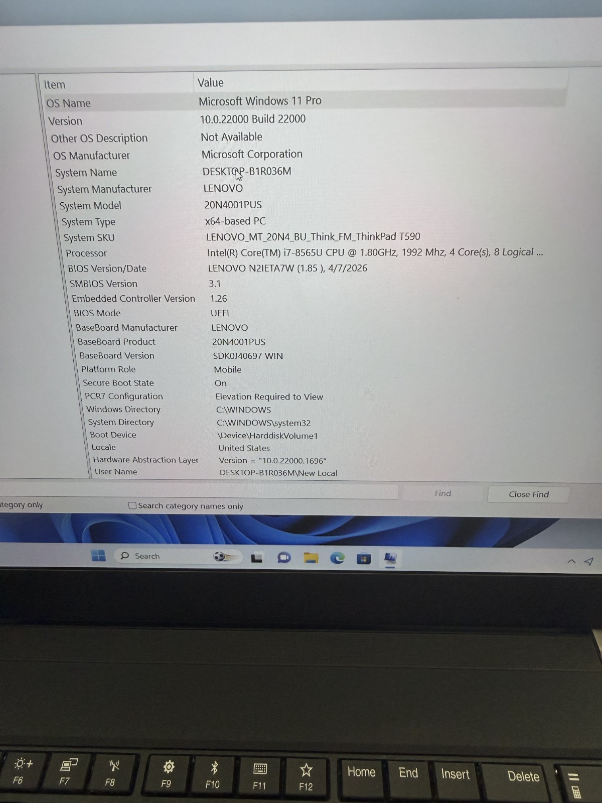 Lenovo Thinkpad T590 Laptop 15.6” FHD Core i7 16GB RAM 471GB SSD Windows 11 HDMI