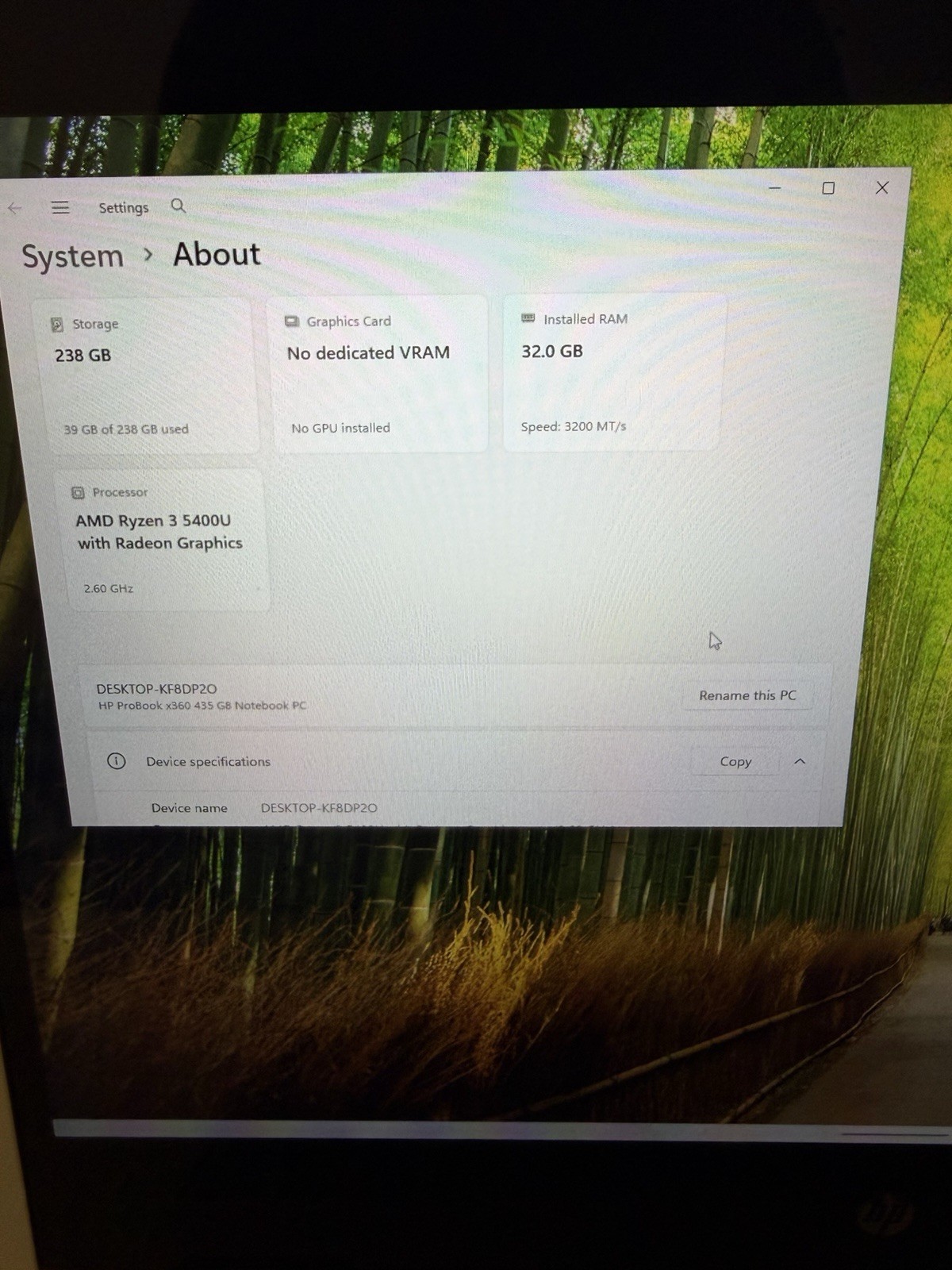 HP ProBook x360 435 G8 Ryzen 3 5400U, 32GB DDR4 Radeon Graphics, 256GB SSD Touch