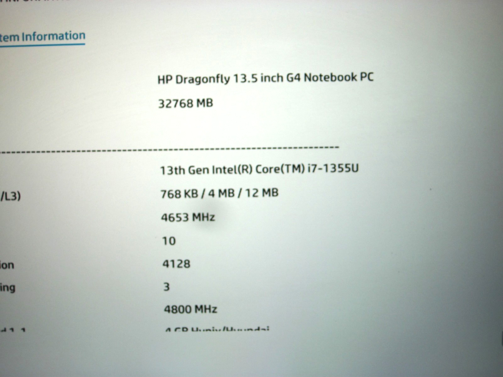 HP Dragonfly G4 13.5″ Touch Intel i7-1355U 32GB 1TB M.2 SSD W11PRO *READ* T9-A12