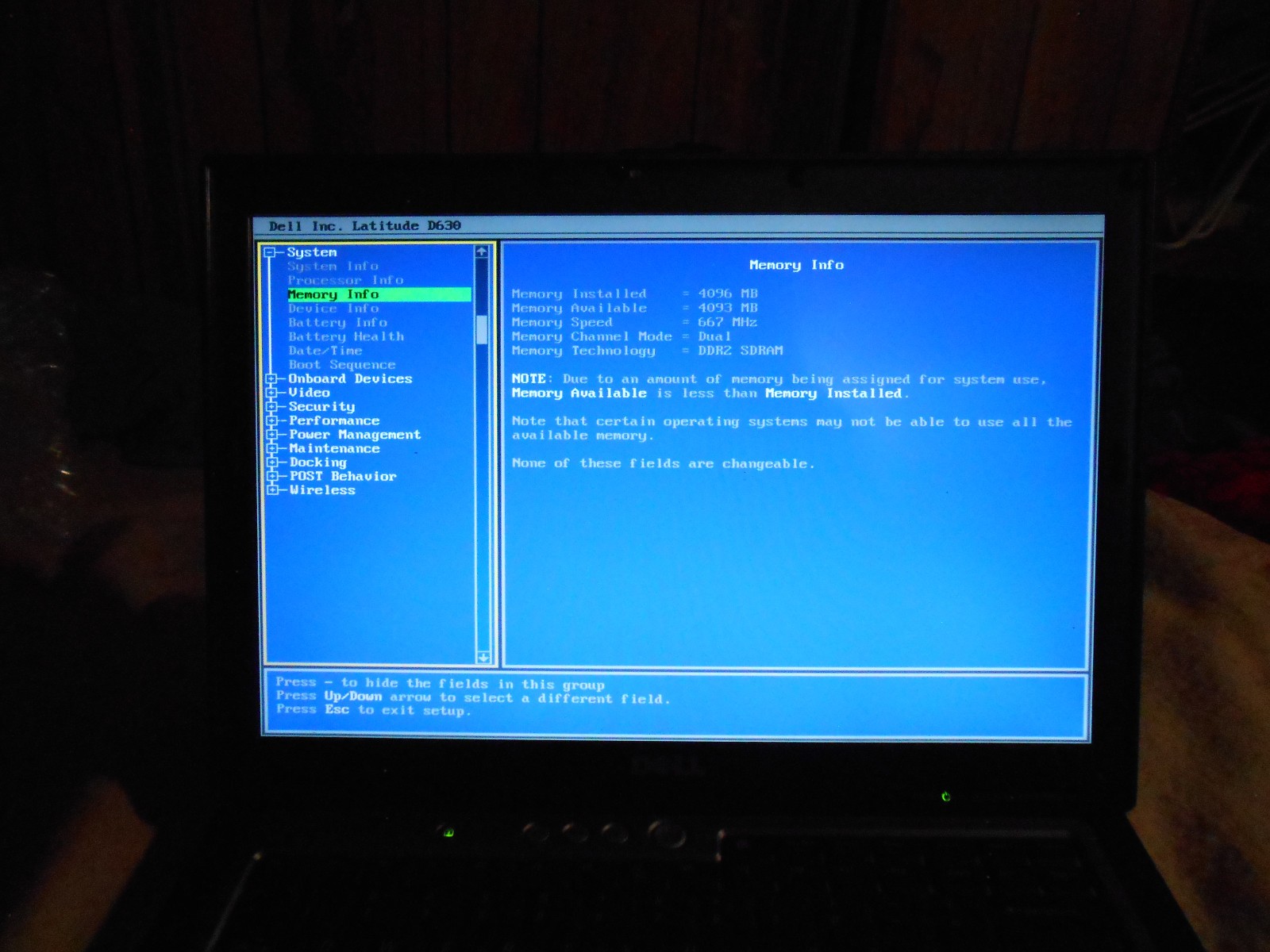 Dell Latitude D630 Windows XP Professional SP3 laptop