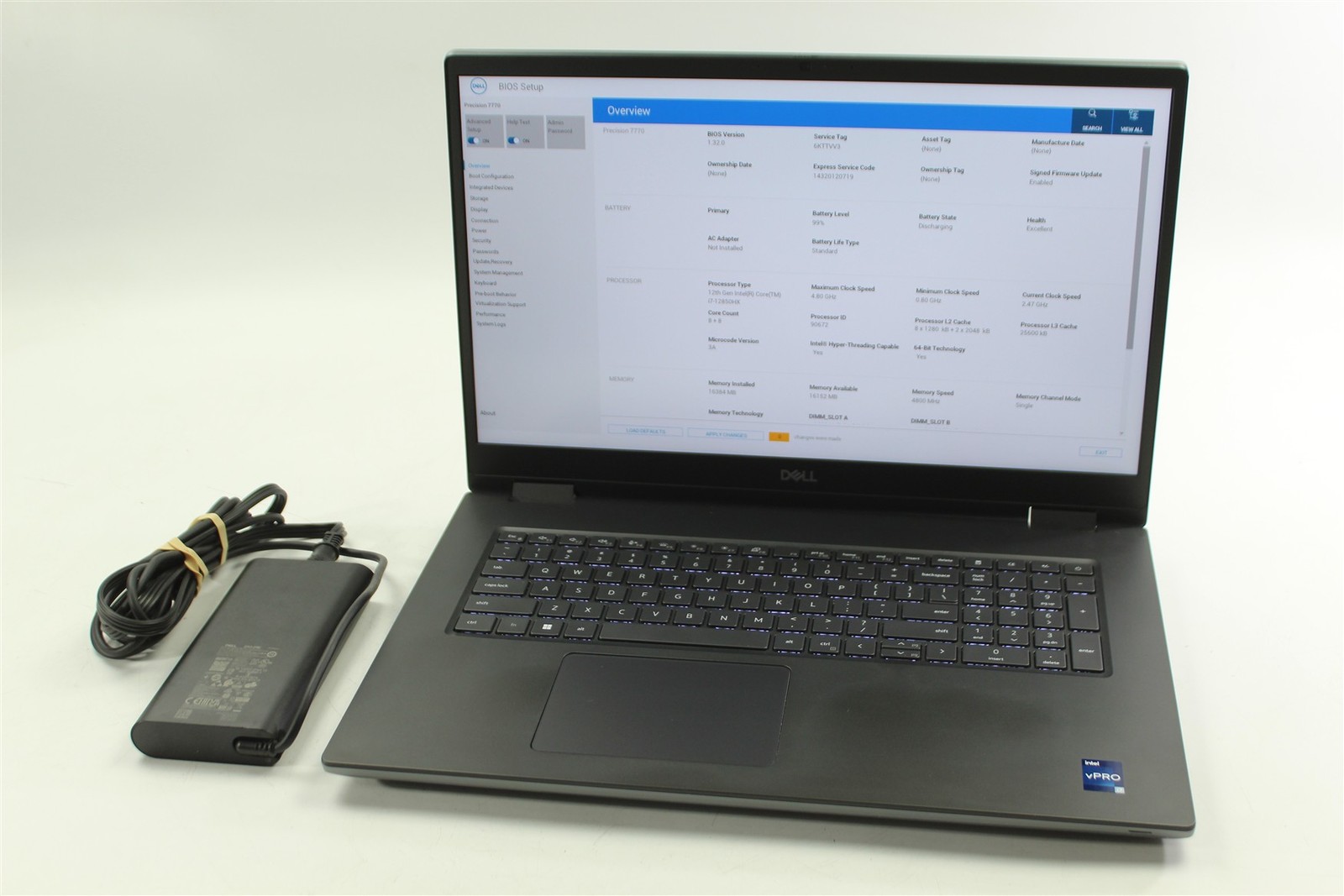 Dell Precision 7770 17.3″ FHD i7-12850HX 512GB SSD 64GB RAM W11P RTX A3000 12GB
