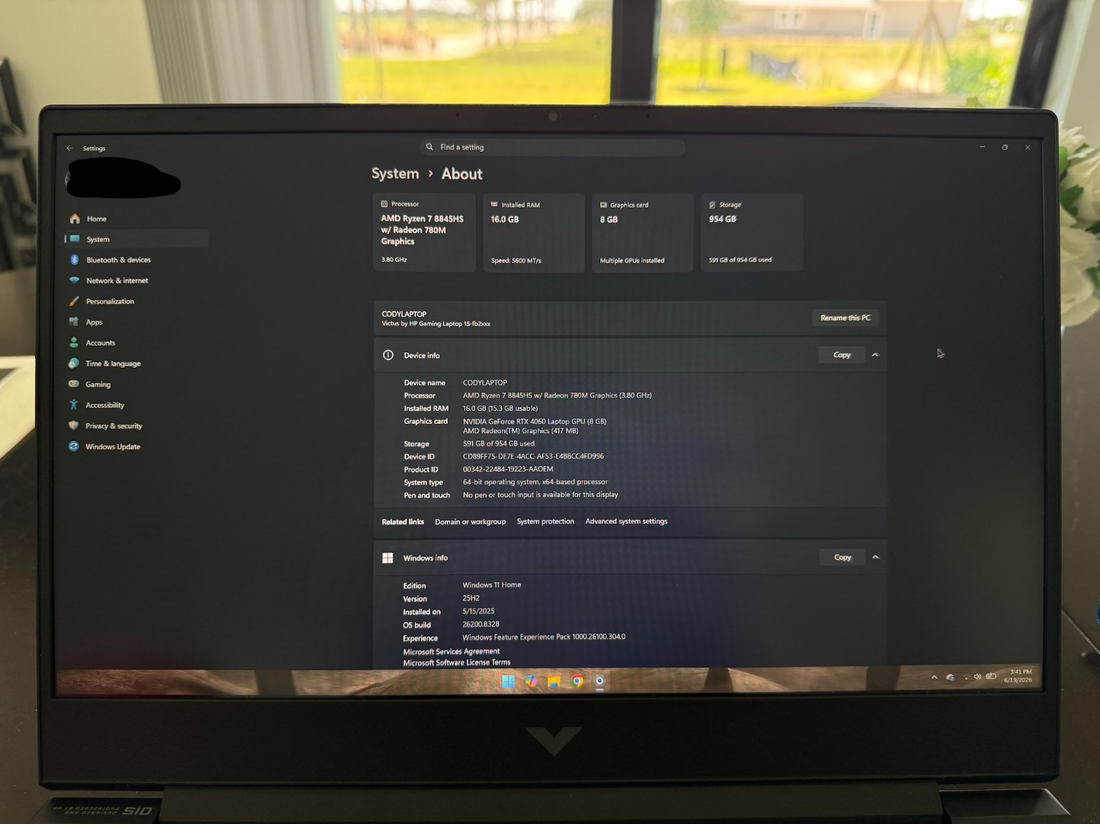 HP Victus 15-FB2000NR 15.6″ Ryzen 7 8845HS 3.8GHz 16GB RAM 1TB GeForce RTX 4060