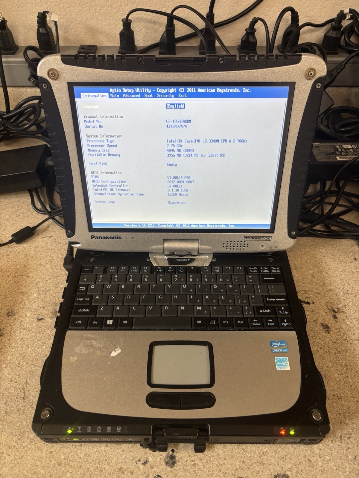 Lot of 5 Panasonic Toughbook CF-19 Parts Unit AS IS Boots to Bios No Caddy