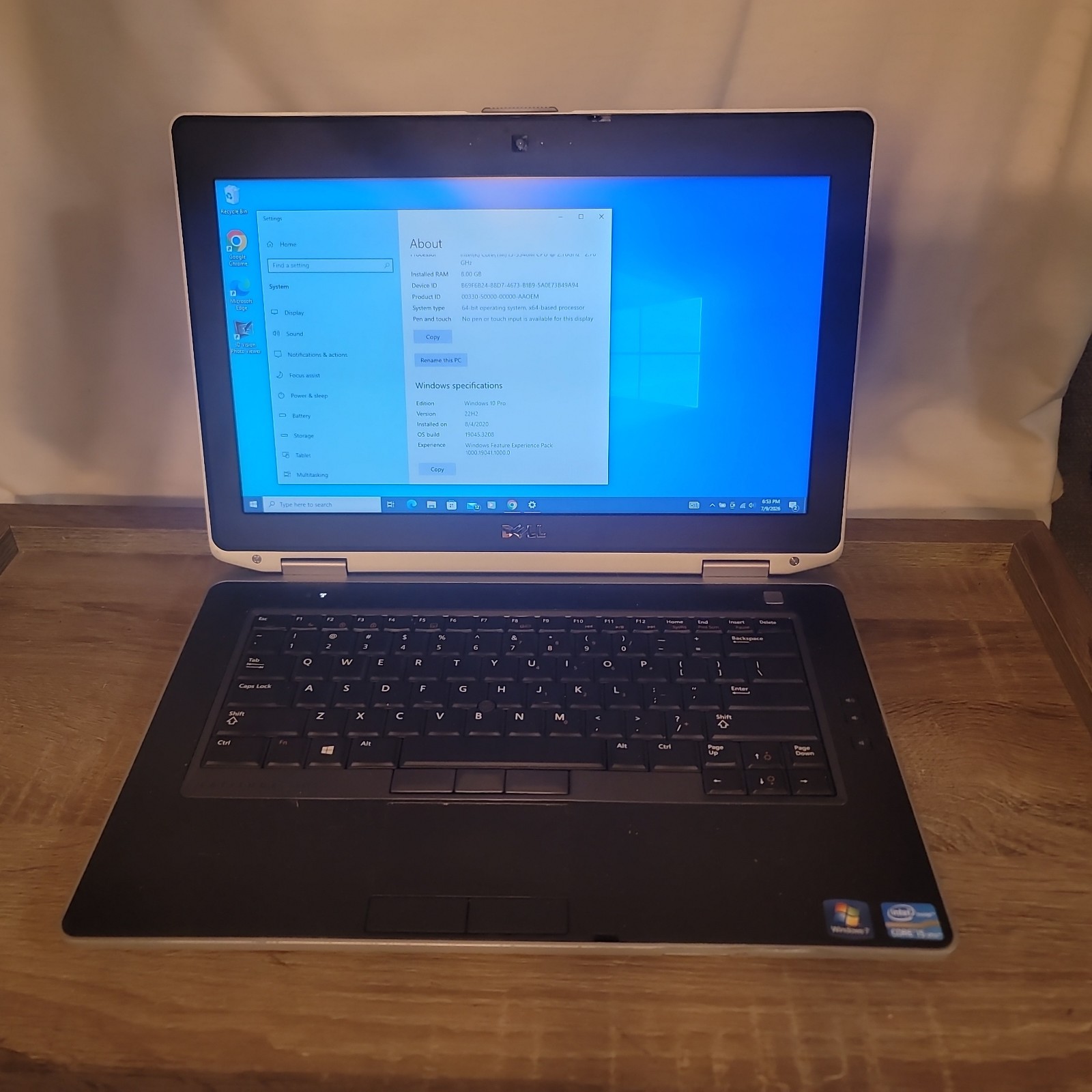 Dell Latitude E6430 8gb Ram Intel i5-3340m 2.7ghz Windows 10 PRO HDMI out
