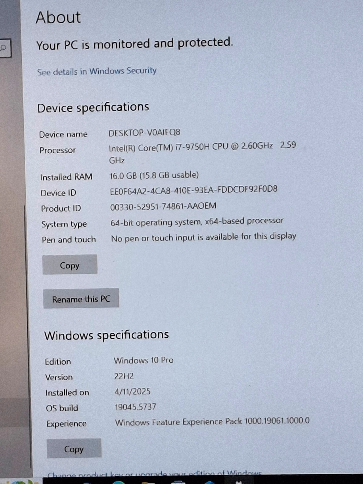 Dell Precision 7540 15.6″ Laptop Core i7-9750H 16GB RAM 512GB SSD Webcam Wifi