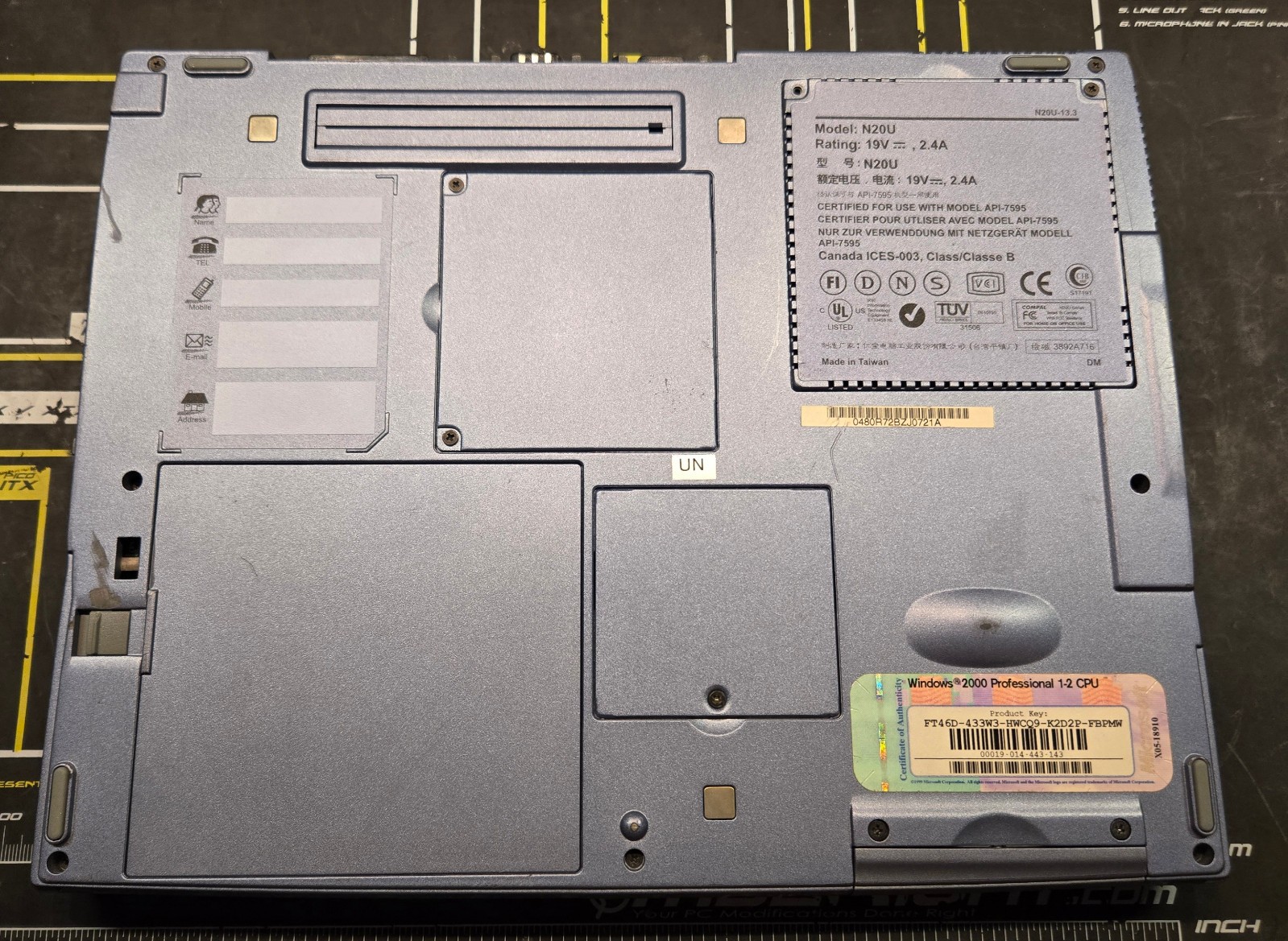Vintage Systemax N20U (Intel Celeron @ 600 MHz, 196 MB RAM, Win2000)