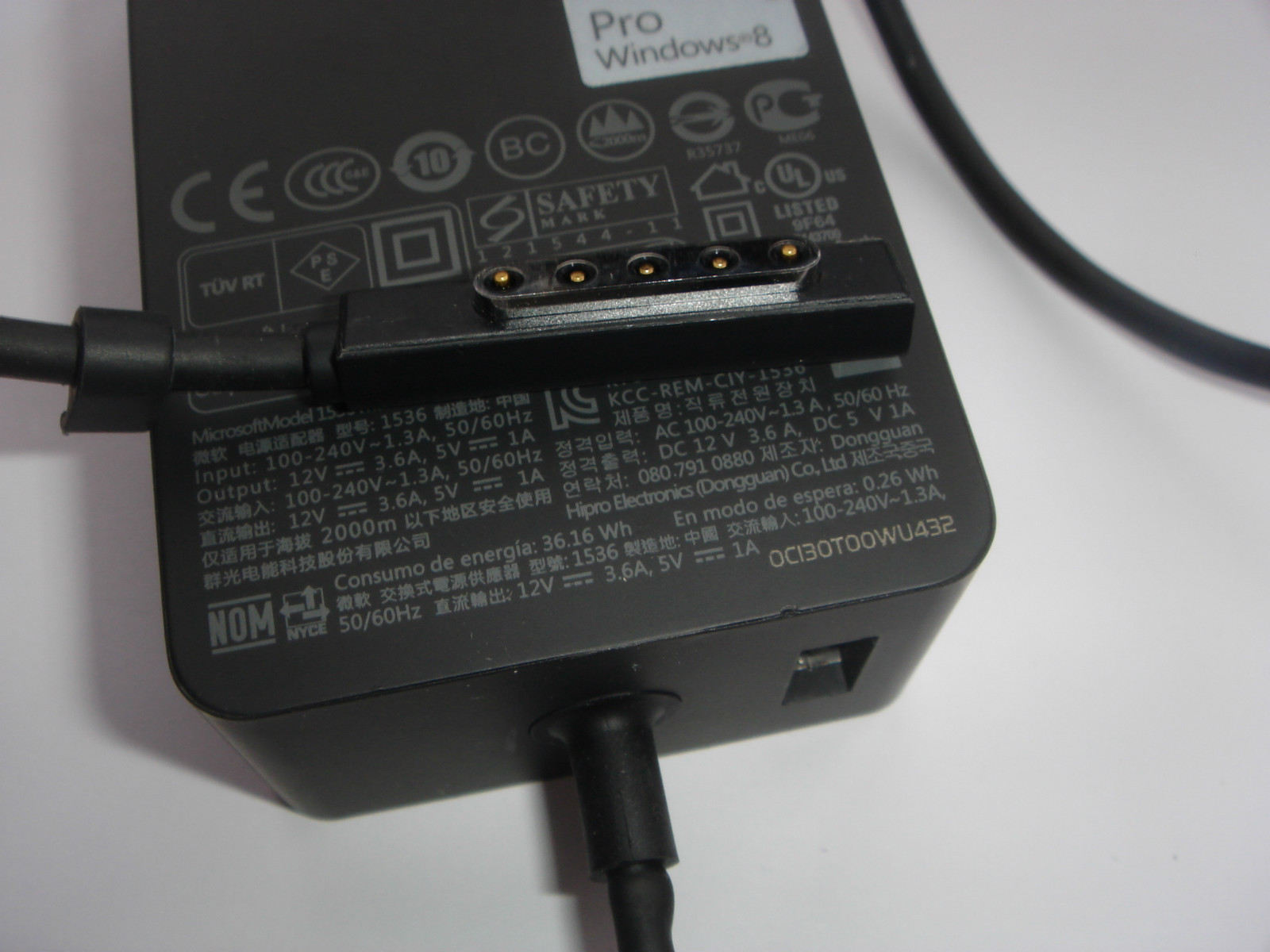 Microsoft 1625 Power Supply 12V 2.58A 36W Surface Pro 3 Tablet PC