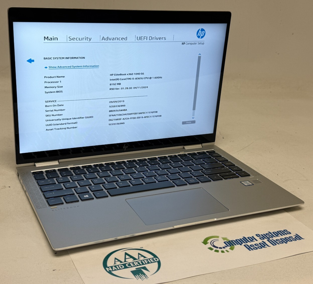 HP EliteBook x360 1040 G6 2in1 14″ (i5-8365u – 8GB RAM – 256GB SSD – Win11Home)*