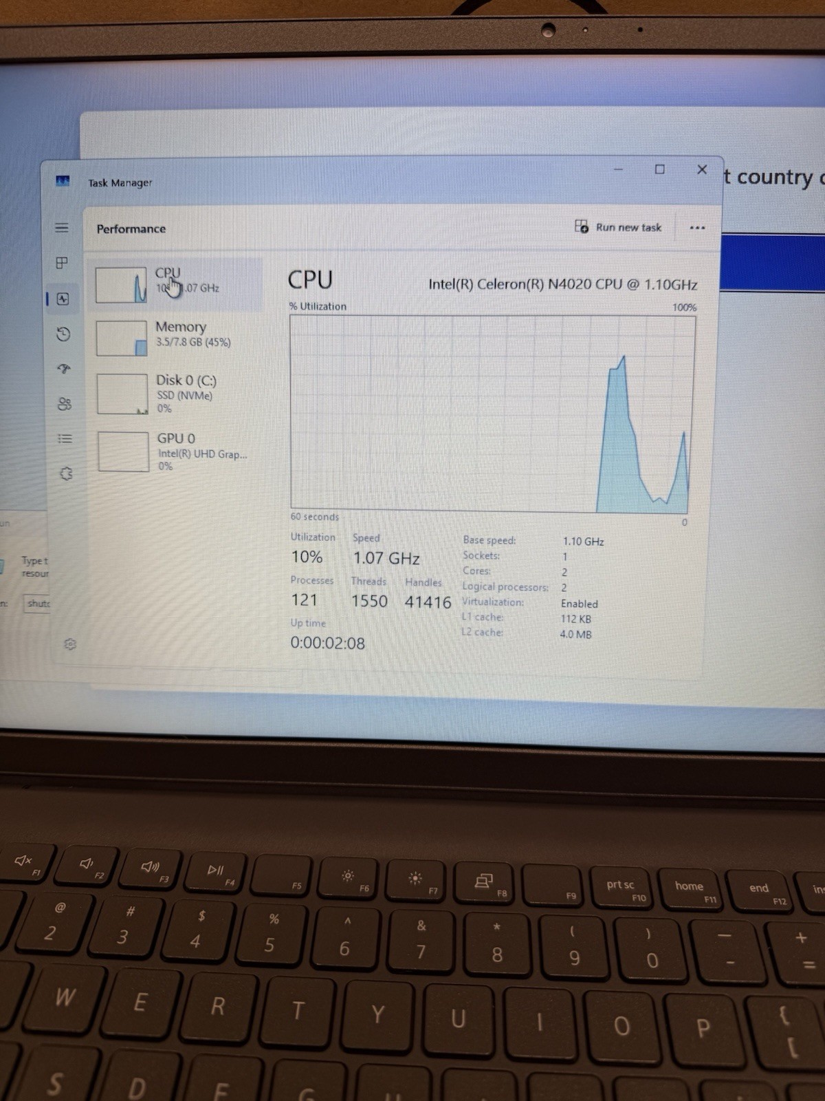 Dell Inspiron 15 3521 15.6″ Laptop Intel Celeron N4020 8GB RAM 256GB SSD Win 11
