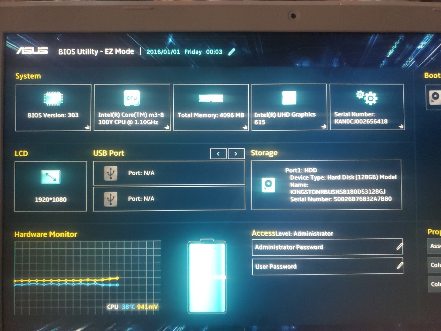 ASUS ImagineBook MJ401TA 14″ 1.1GHz 4GB RAM 128GB SSD Intel m3-8100Y