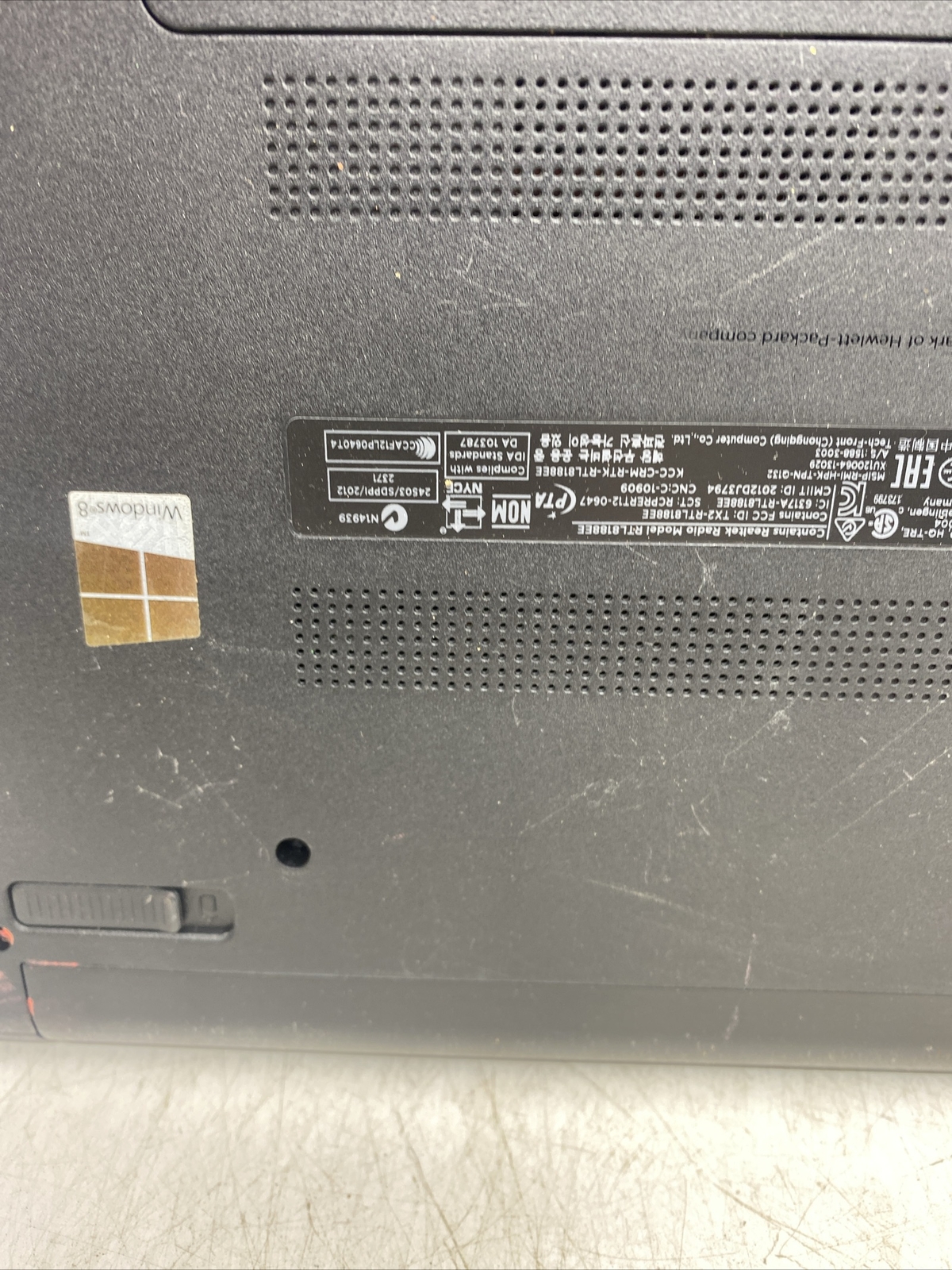 HP NoteBook 15-F009WM AMD E1-2100 @1/0GHz 4GB RAM Not Tested
