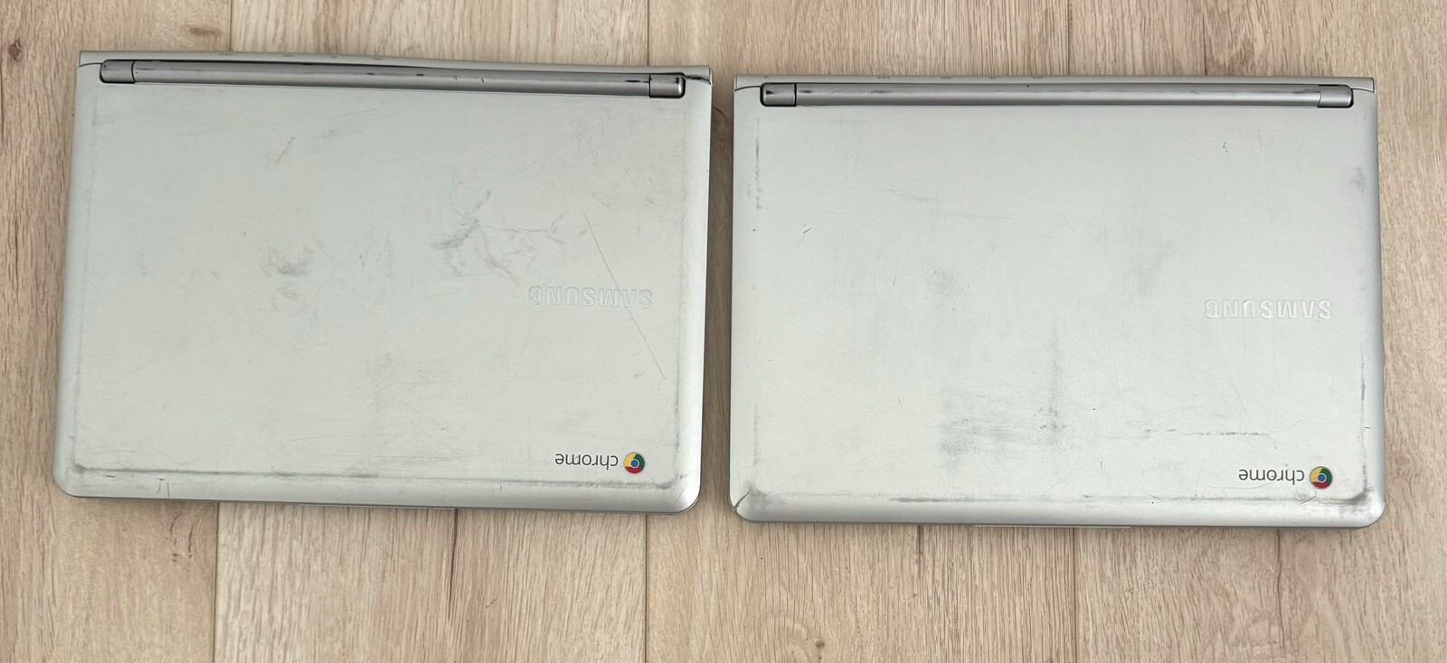 Samsung Chromebook XE303C12 Silver 11.6″ Wi-Fi Laptop For Parts Lot Of 2Untested