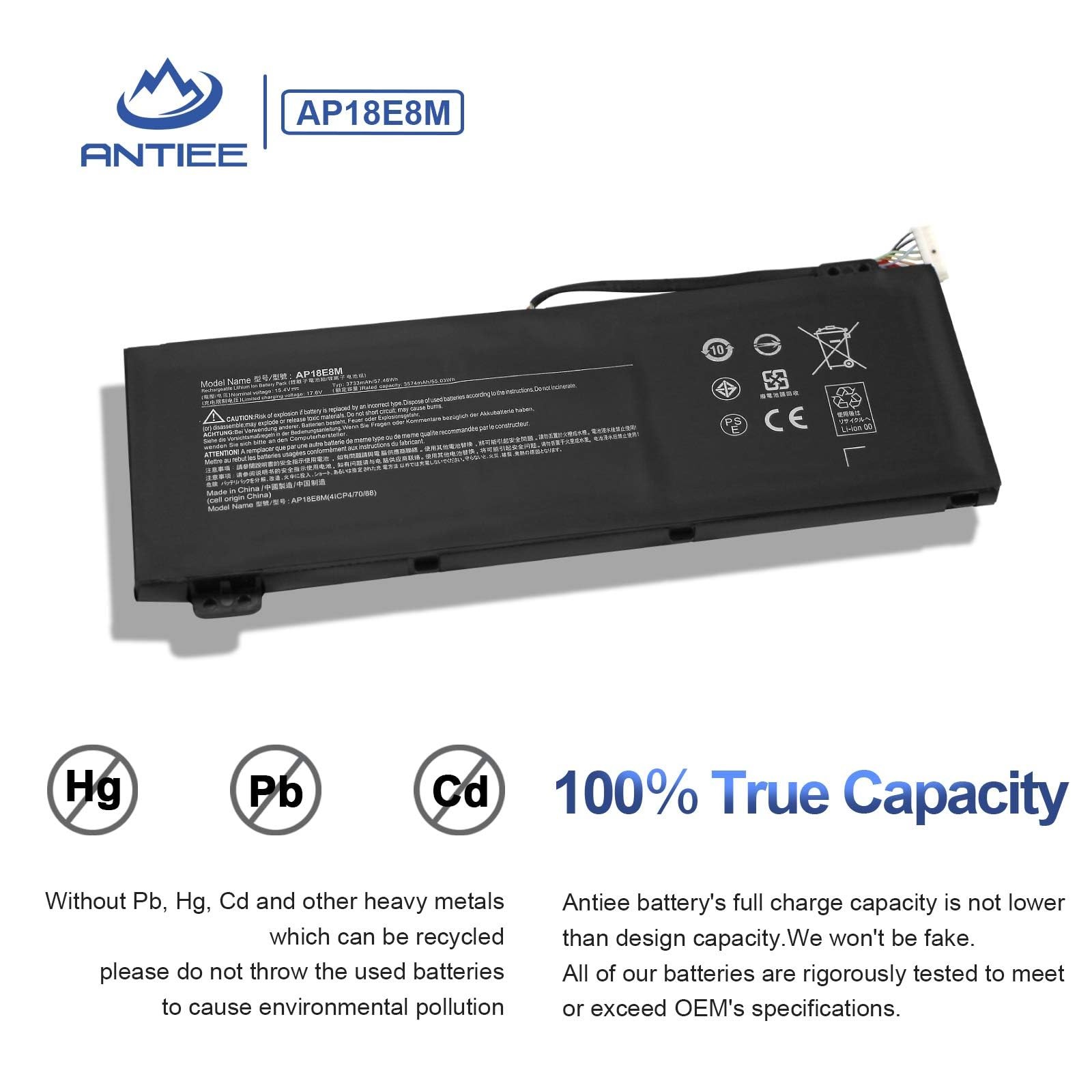 AP18E7M AP18E8M Battery for Acer Nitro 5 AN515-54 AN517-51 AN515-55 AN515-52